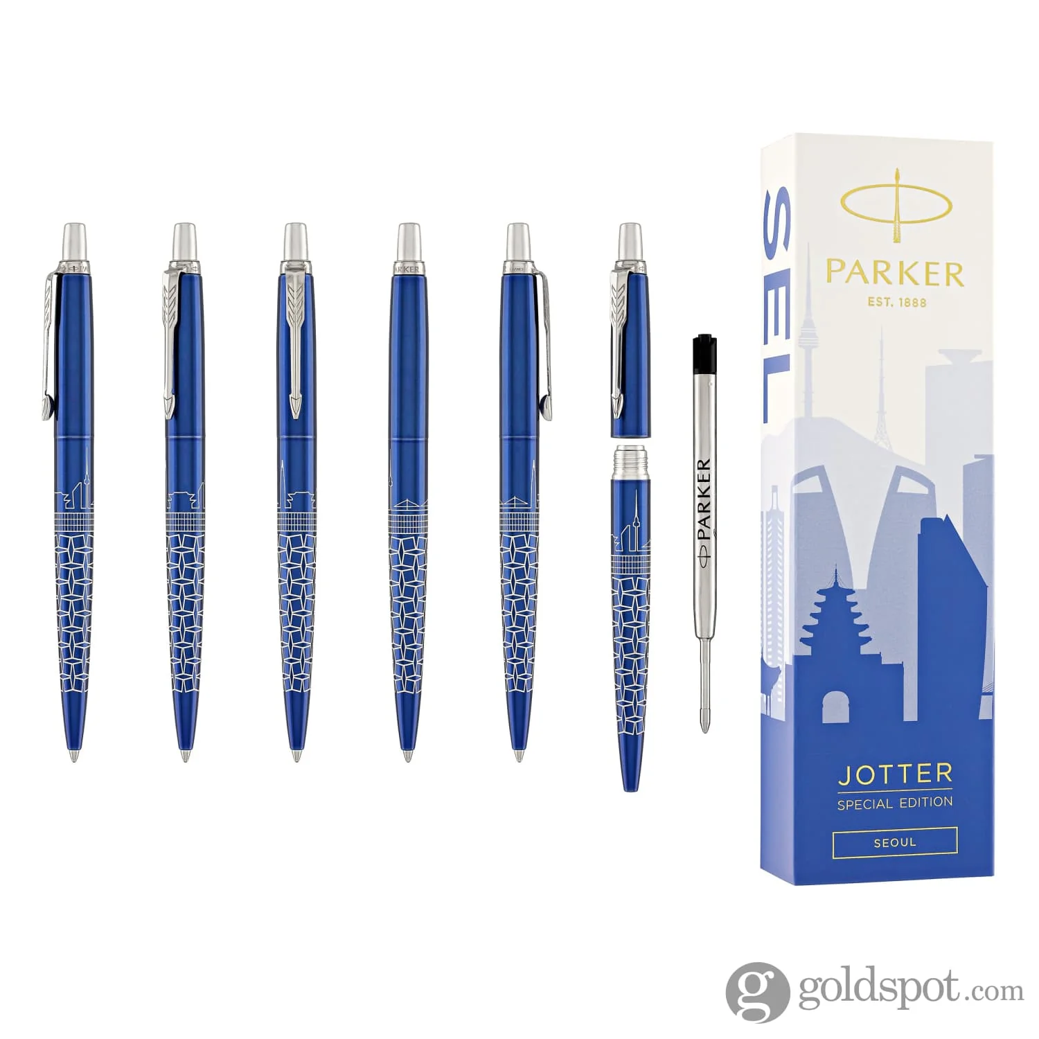 Parker Jotter Special Edition Seoul Ballpoint Pen in Blue - Image 6