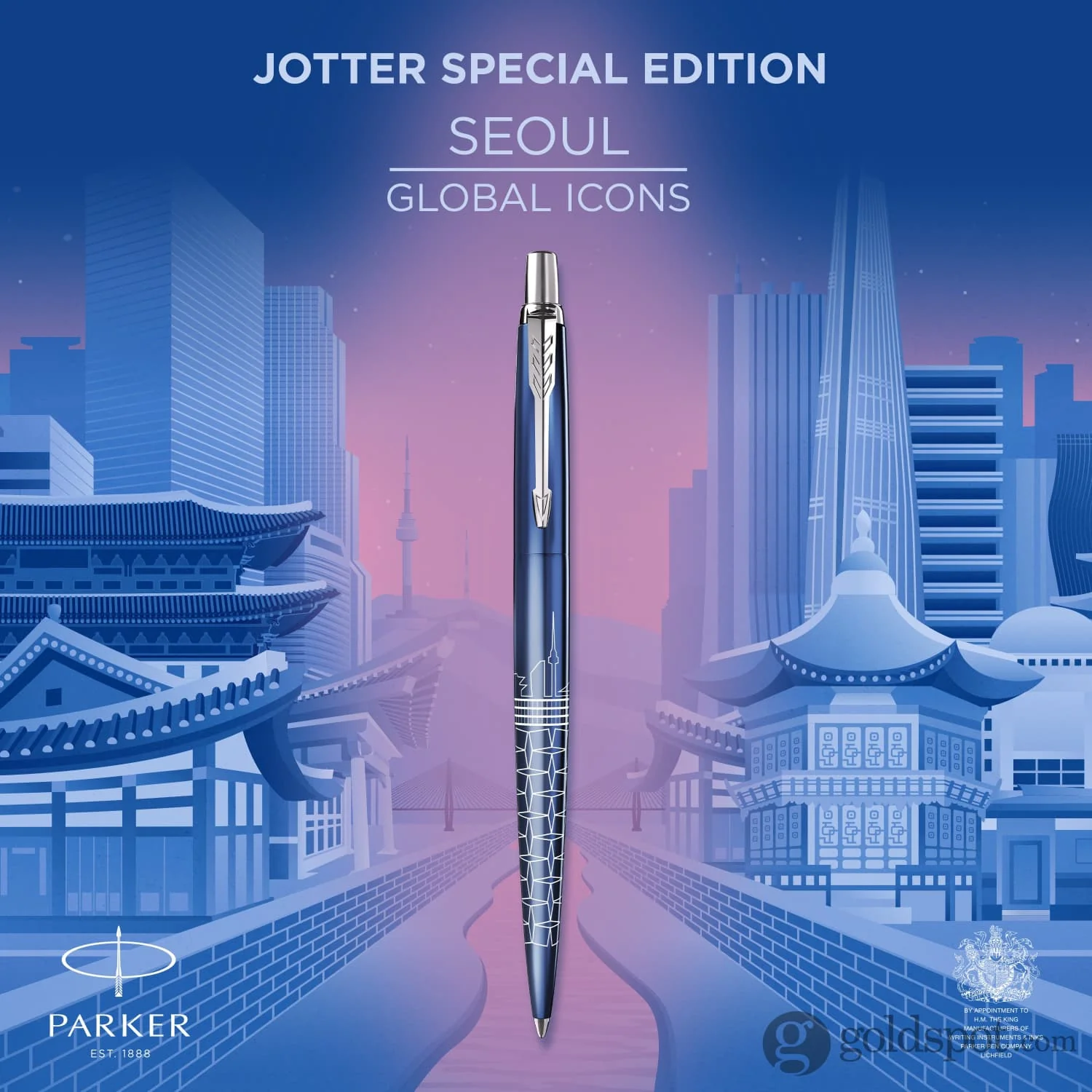Parker Jotter Special Edition Seoul Ballpoint Pen in Blue - Image 8