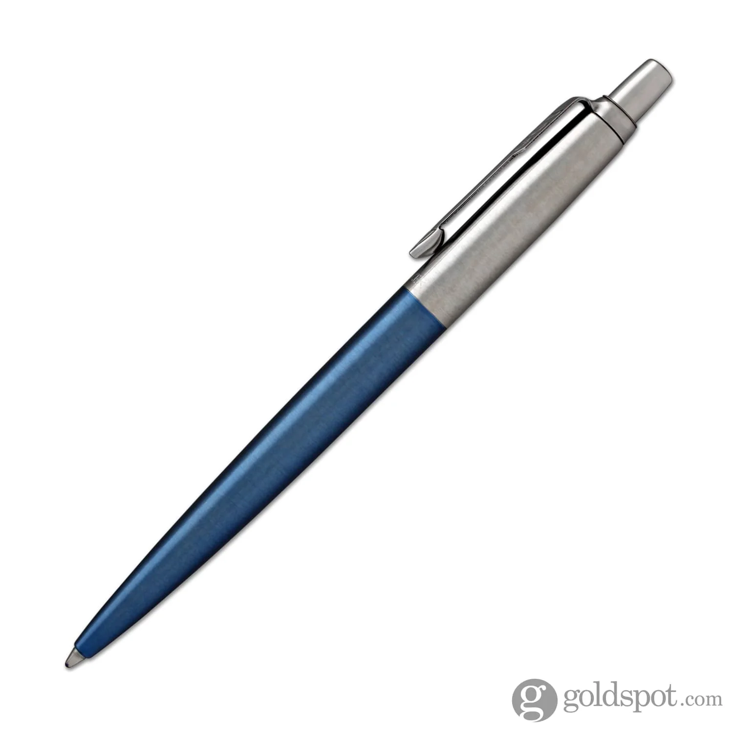 Parker Jotter Ballpoint Pen in Waterloo Blue Chrome Trim - Image 3