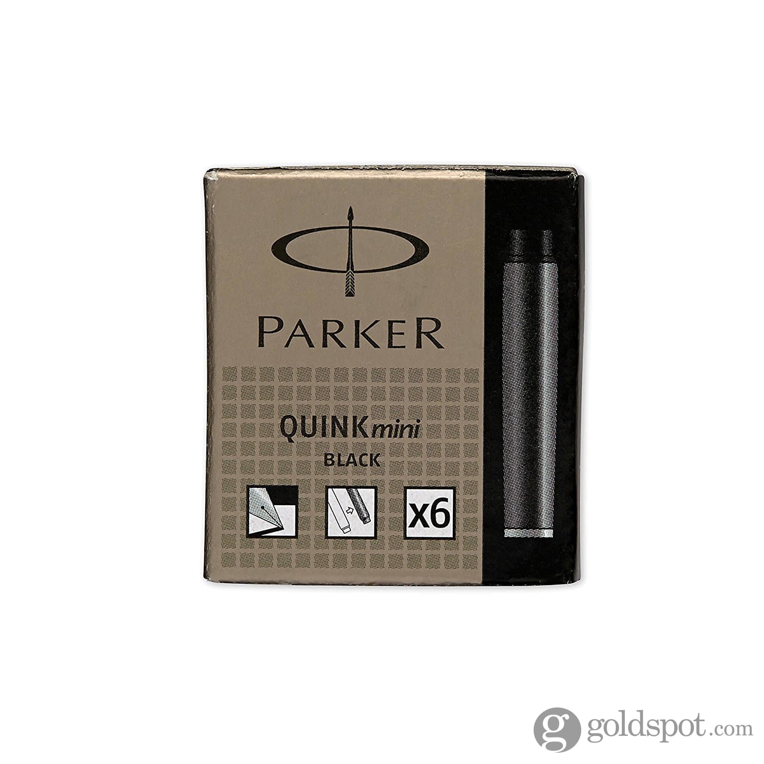 Parker Quink Mini Cartridges in Black - Pack of 6 - Image 3