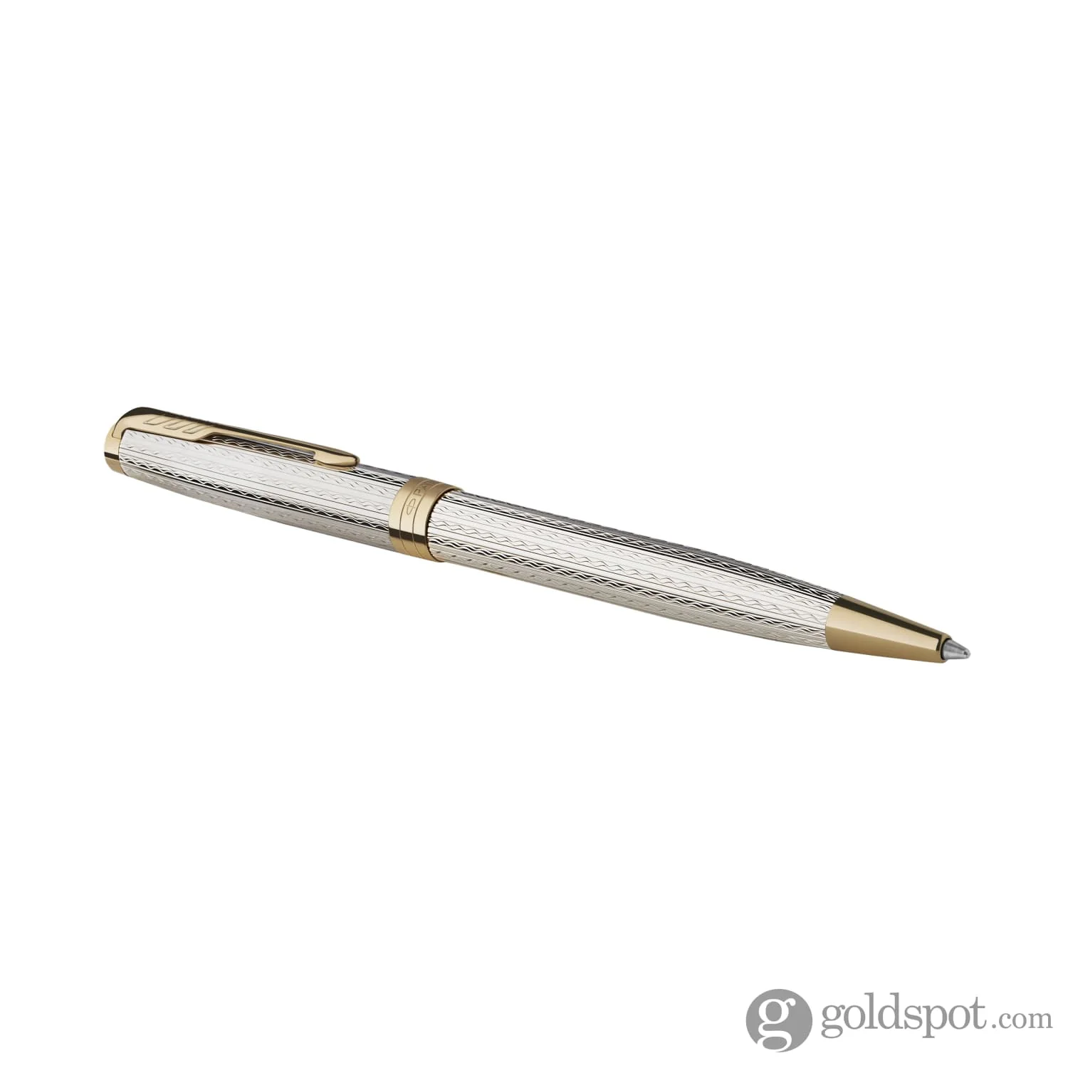 Parker Sonnet Deluxe Ballpoint Pen in Silver Mistral - Image 2