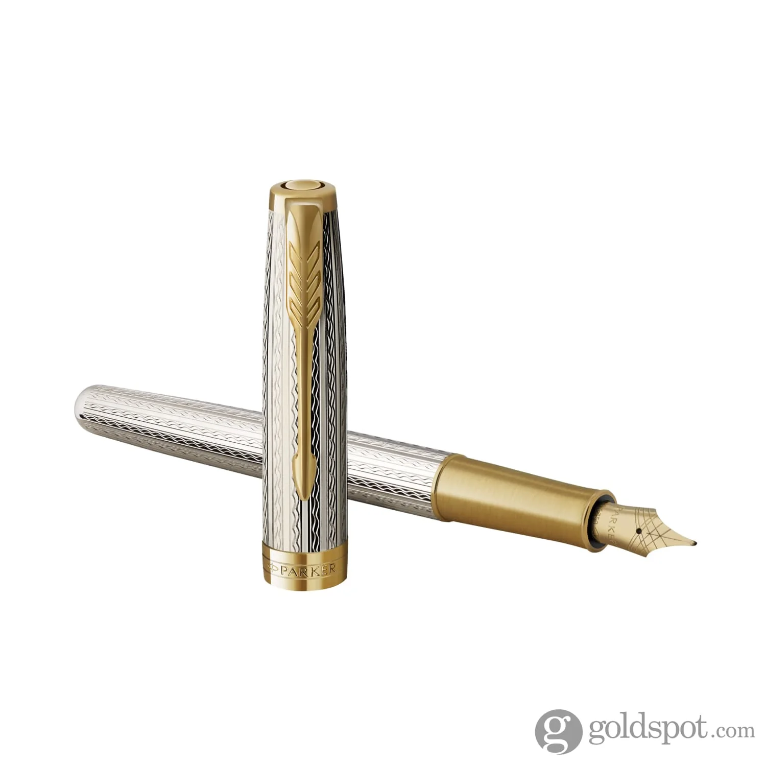 Parker Sonnet Deluxe Fountain Pen in Silver Mistral - Image 2