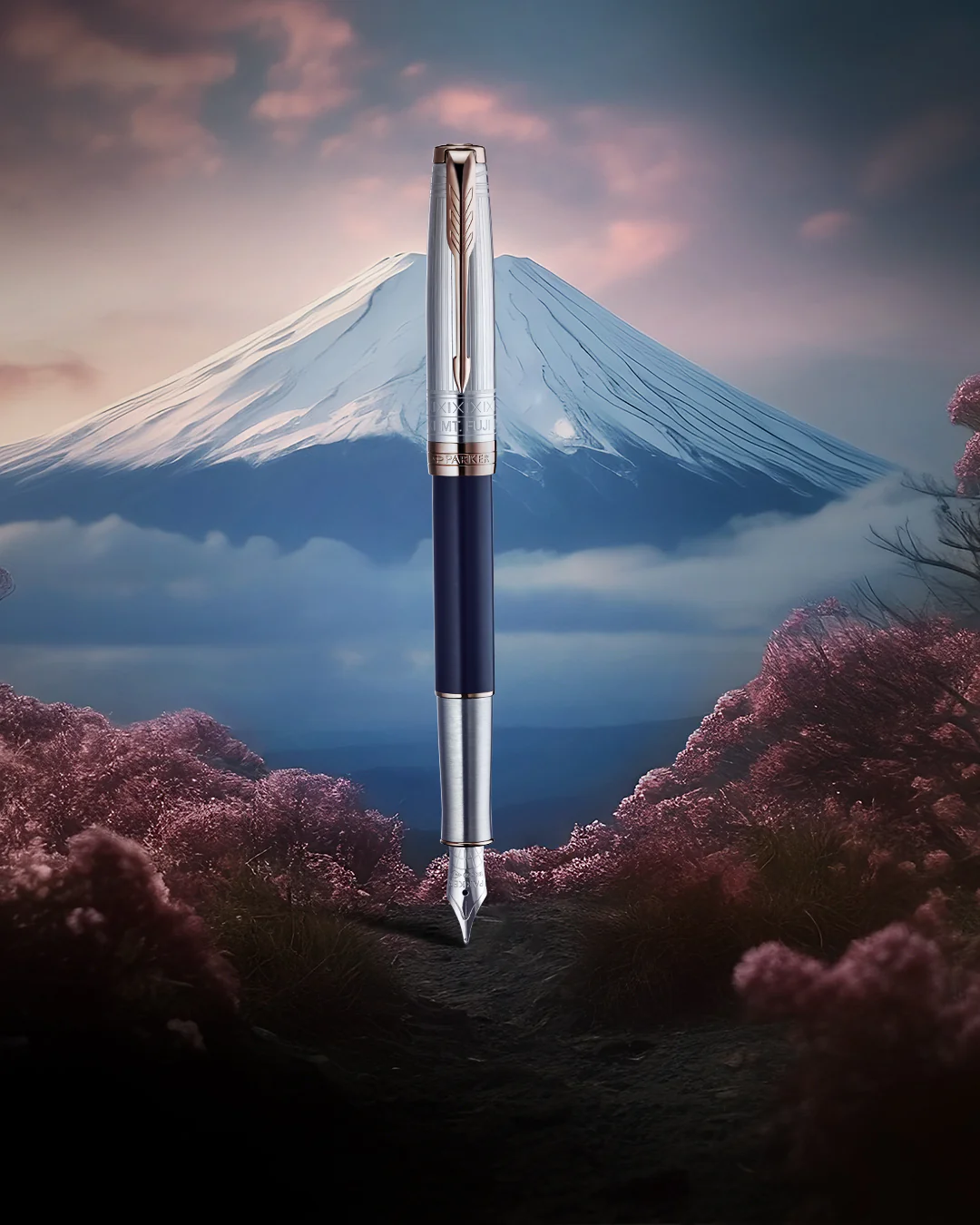 Parker Sonnet Intrepid Journeys Fountain Pen in Mt. Fuji - Image 11