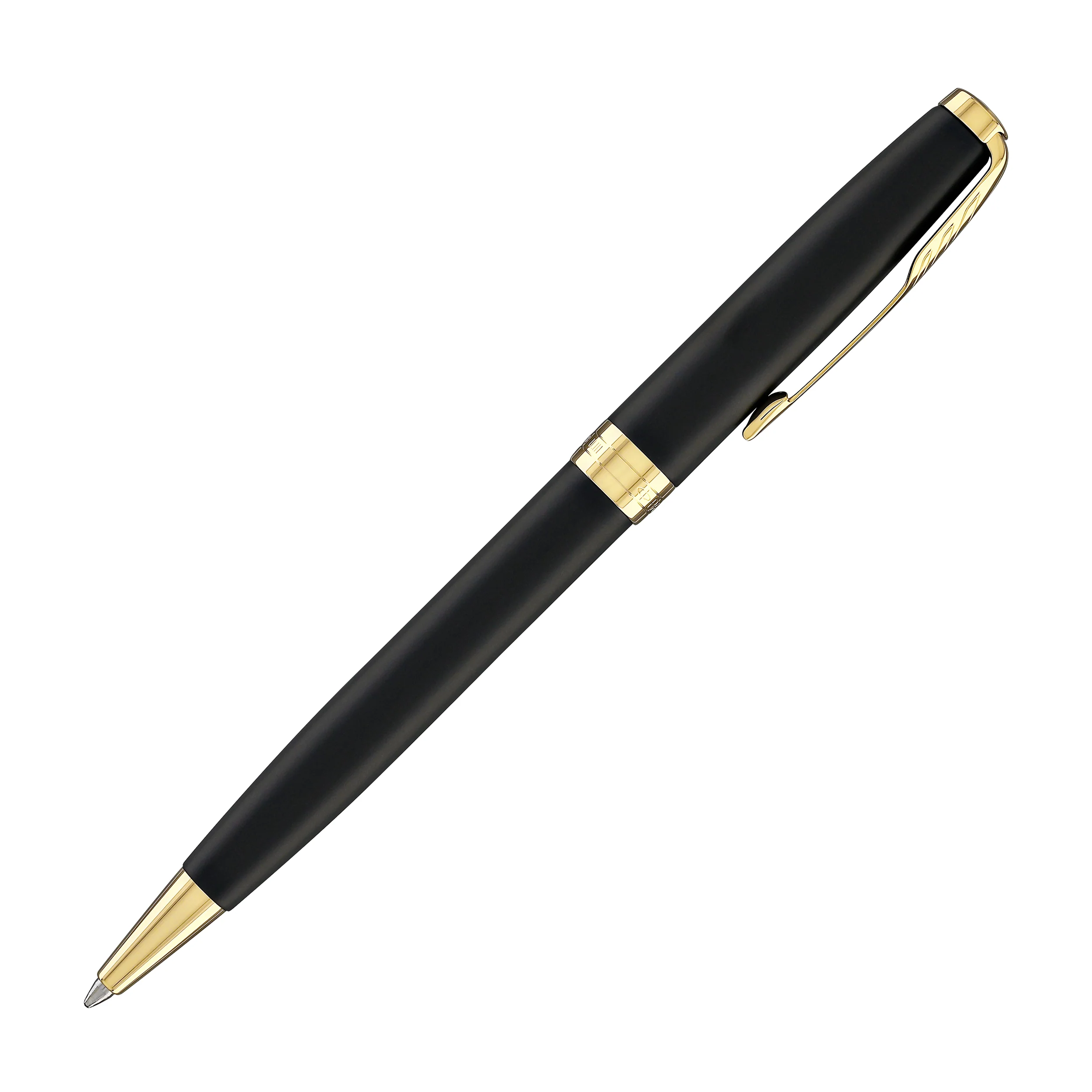 Parker Sonnet Retractable Ballpoint Pen in Matte Lacquered Black with Gold Trim - Image 4
