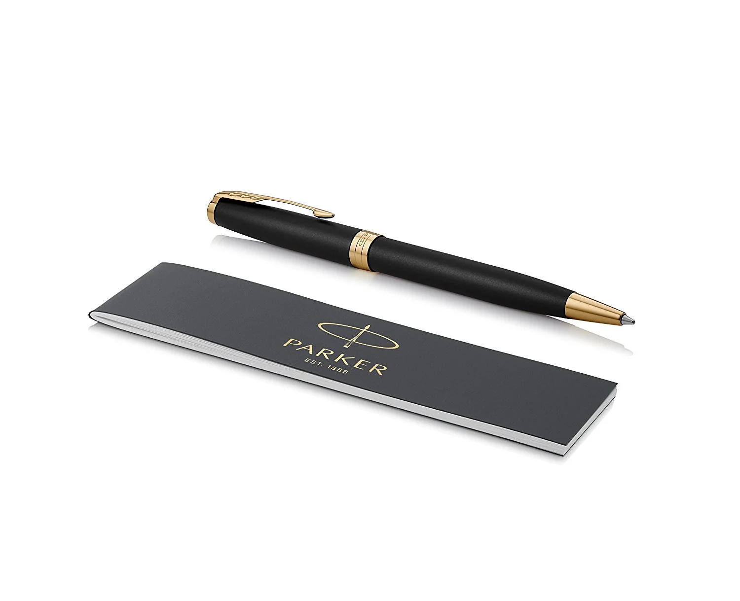Parker Sonnet Retractable Ballpoint Pen in Matte Lacquered Black with Gold Trim - Image 8