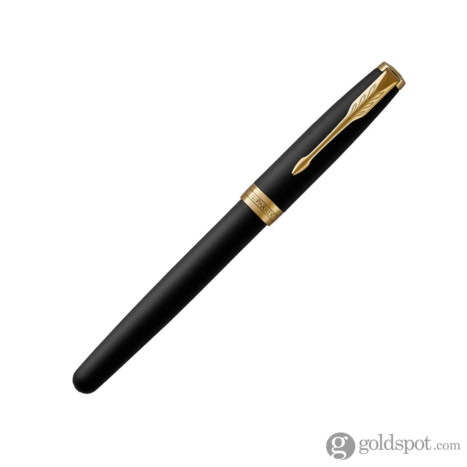 Parker Sonnet Rollerball Pen in Matte Lacquered Black with Gold Trim - Image 2