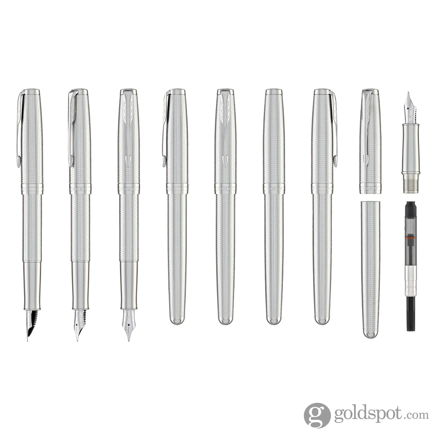 Parker Sonnet Premium Special Edition Fountain Pen in Ciselé Palladium - Image 8