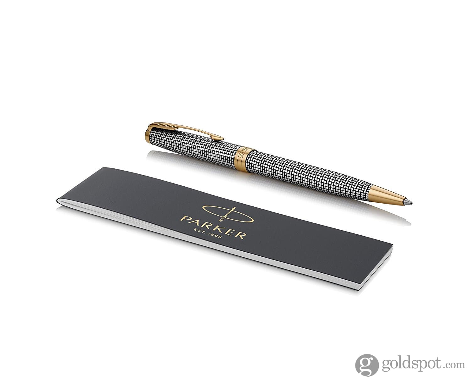 Parker Sonnet Prestige Ballpoint Pen in Silver with Ciselé Pattern - Image 3