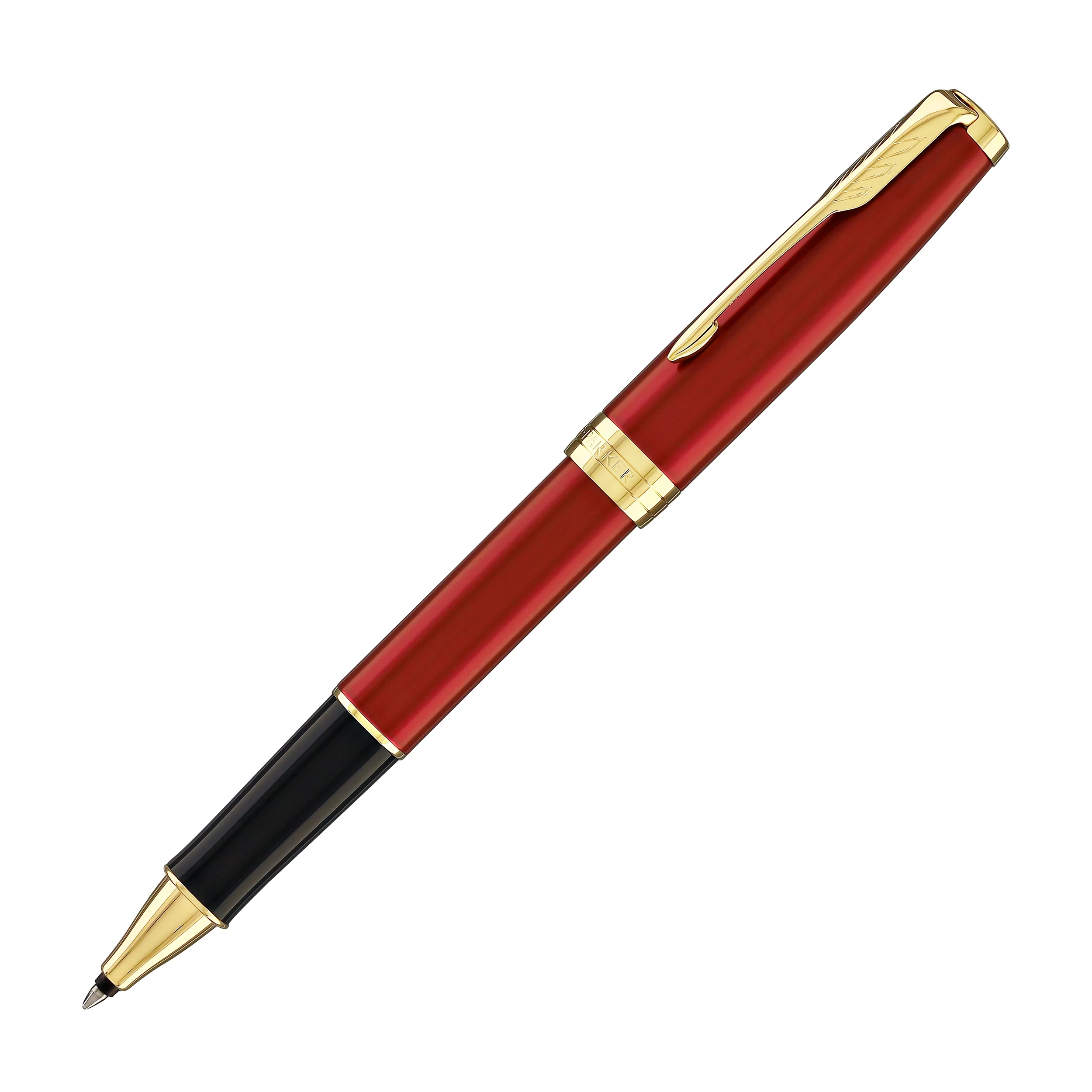 Parker Sonnet Rollerball Pen in Lacquered Red with Gold Trim - Image 3