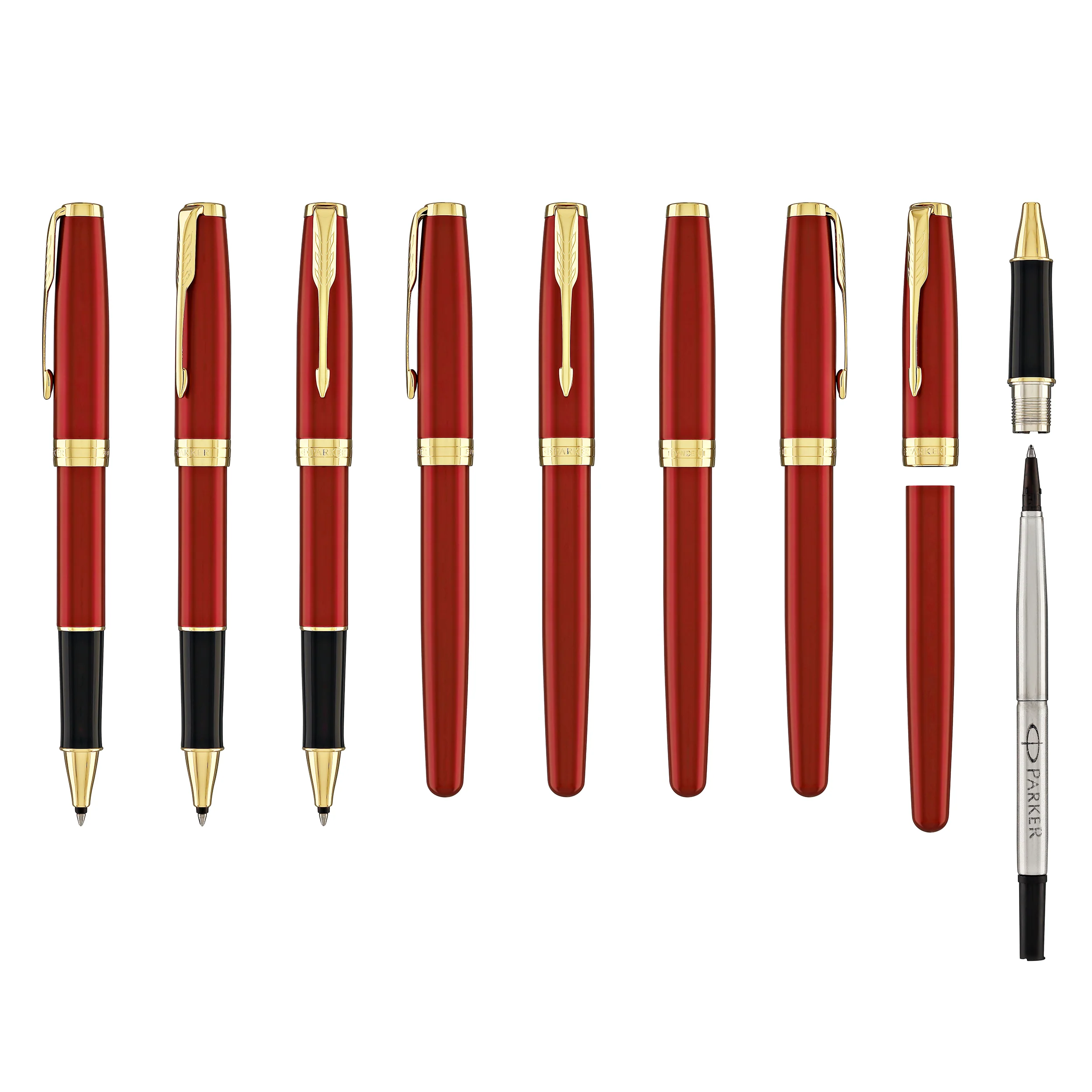Parker Sonnet Rollerball Pen in Lacquered Red with Gold Trim - Image 8