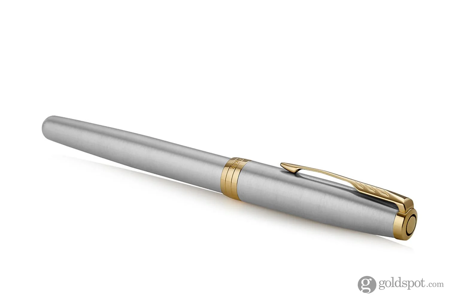 Parker Sonnet Rollerball Pen in Stainless Steel with Gold Trim - Image 4