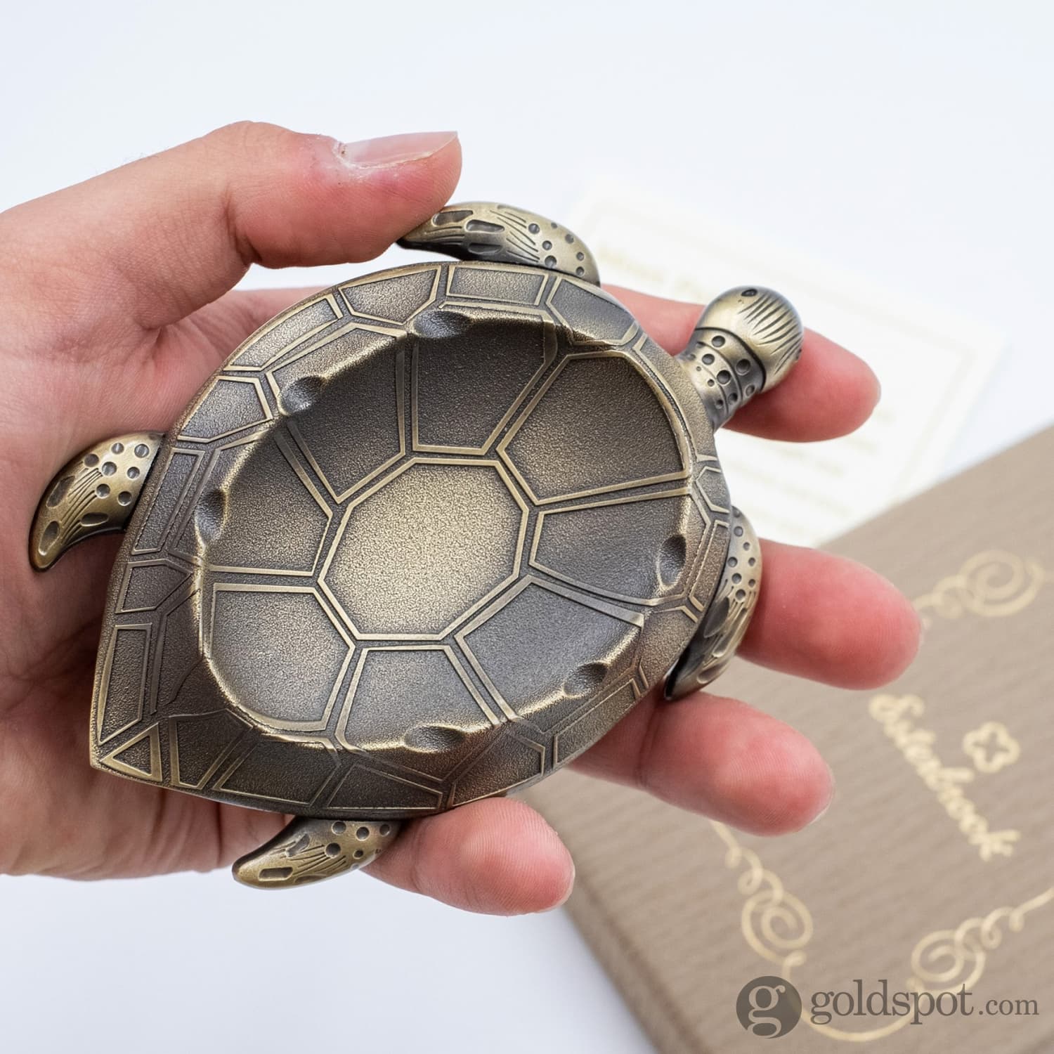 Esterbrook "Patience the Turtle" Brass Pen Rest - Image 2