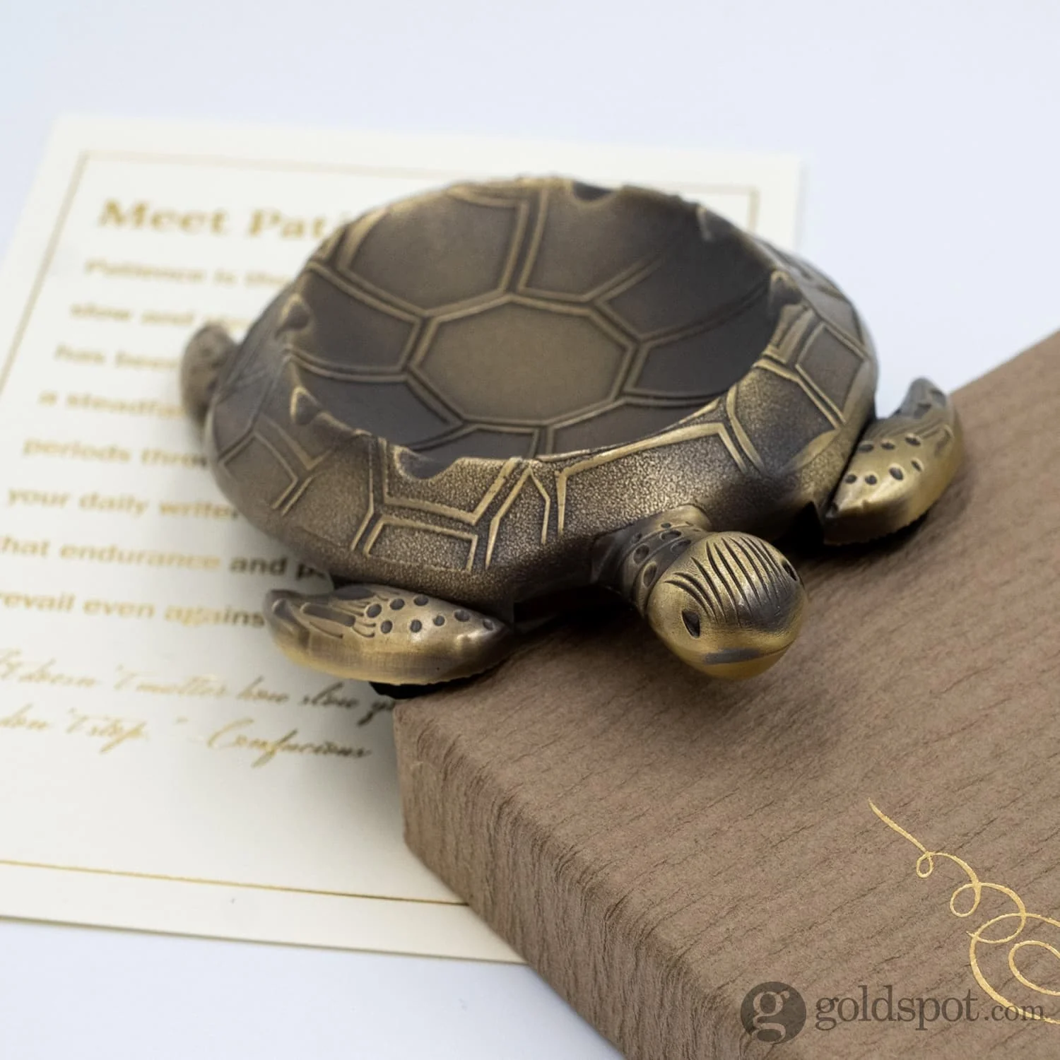 Esterbrook "Patience the Turtle" Brass Pen Rest - Image 3