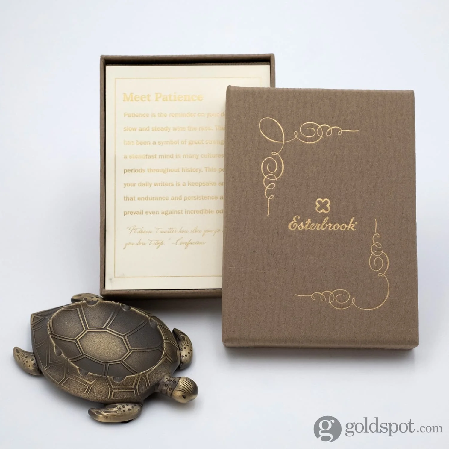 Esterbrook "Patience the Turtle" Brass Pen Rest - Image 4