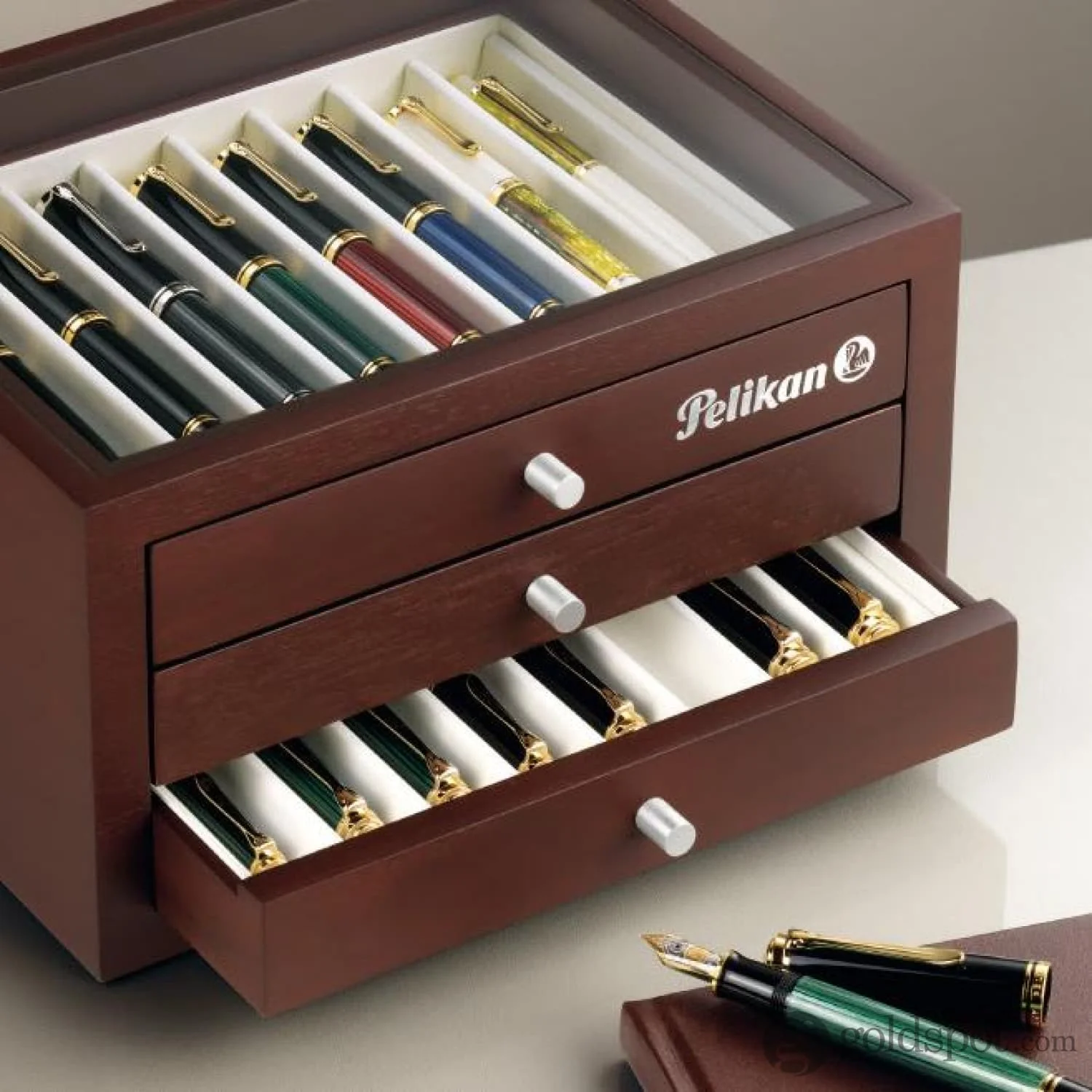 Pelikan Wood Pen Collectors Display Box - Holds 24 Pens - Image 2