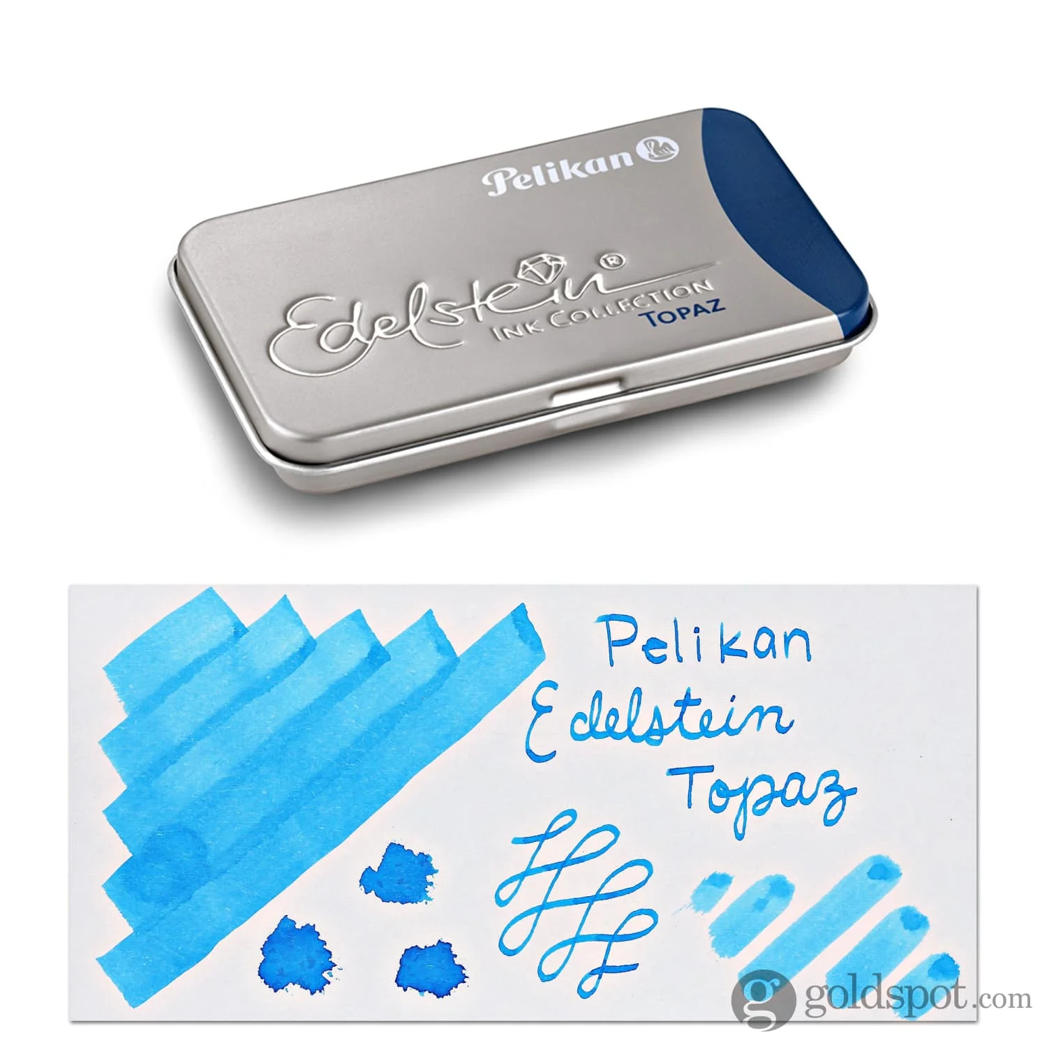 Pelikan Edelstein Bottled Ink and Cartridges in Topaz Blue - Image 2
