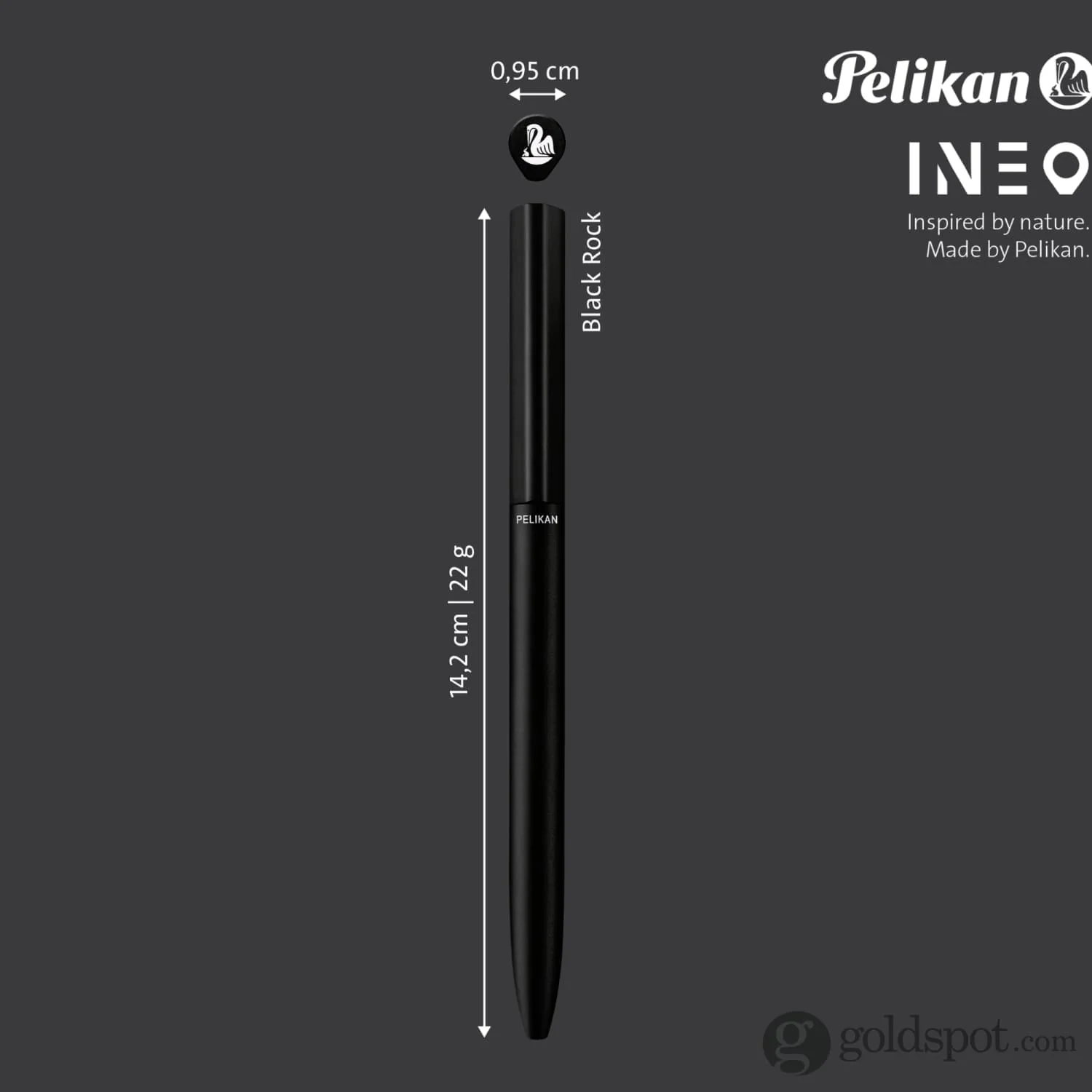 Pelikan Ineo Ballpoint Pen in Black Rock - Image 7