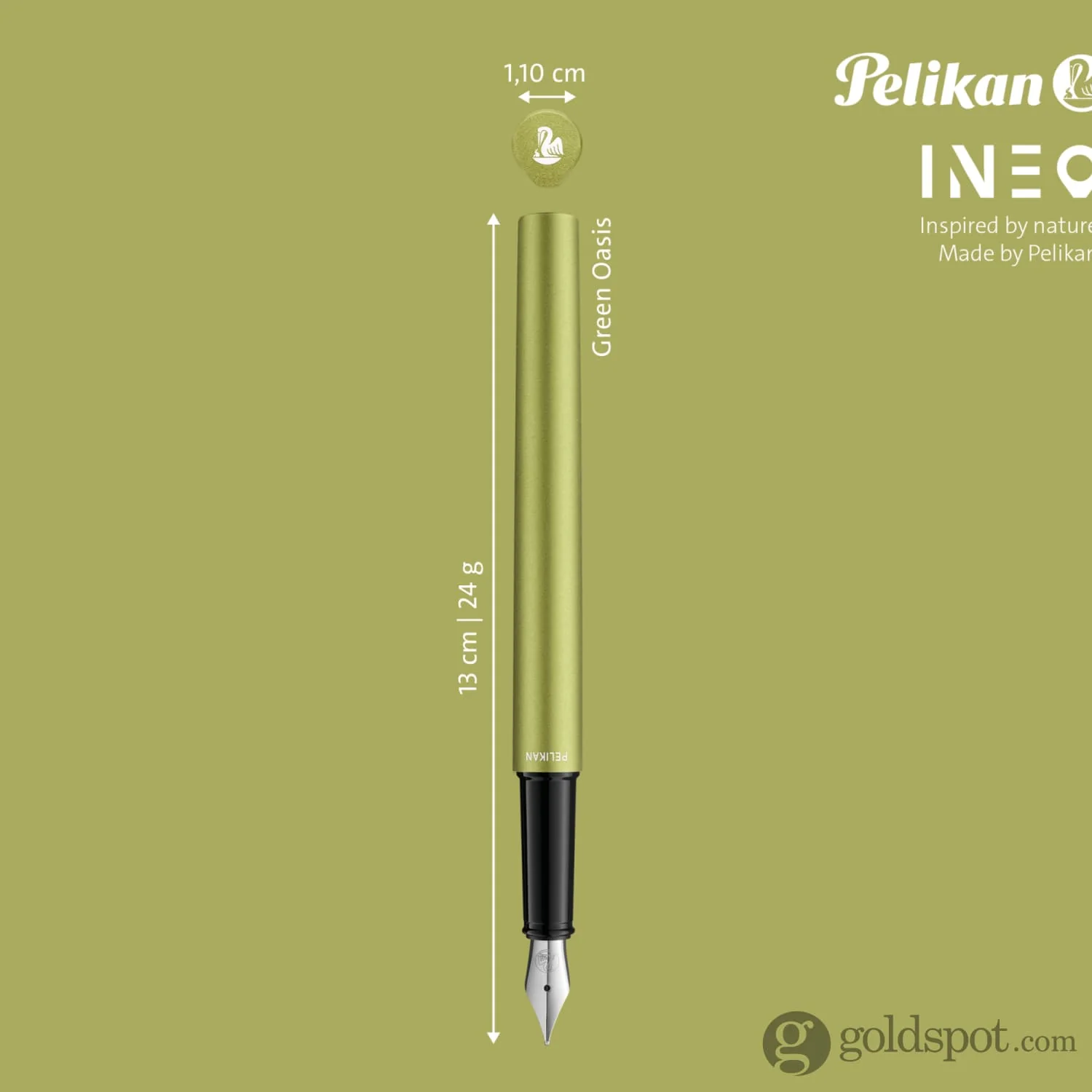 Pelikan Ineo Fountain Pen Green Oasis - Medium - Image 9