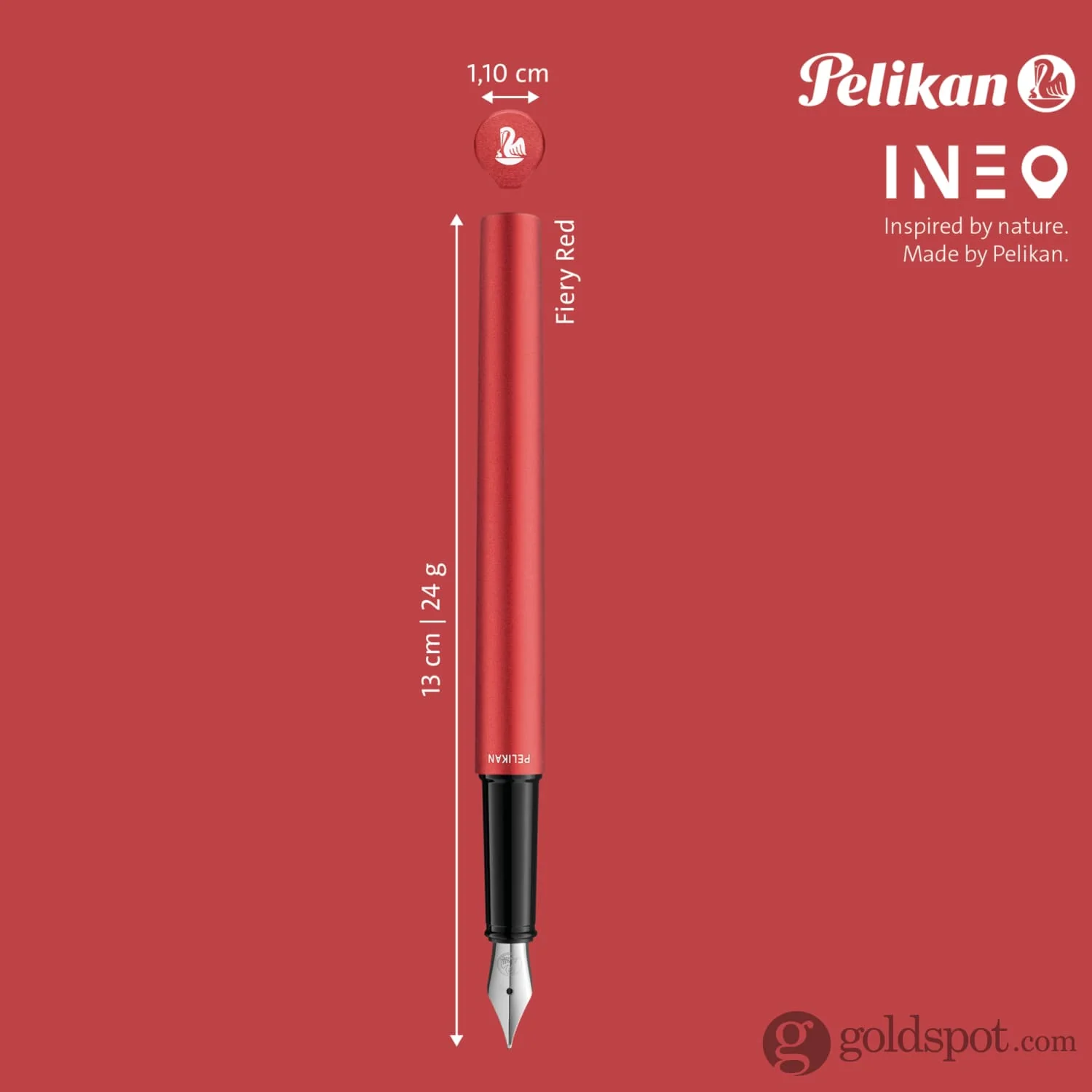 Pelikan Ineo Fountain Pen in Fiery Red - Medium - Image 9