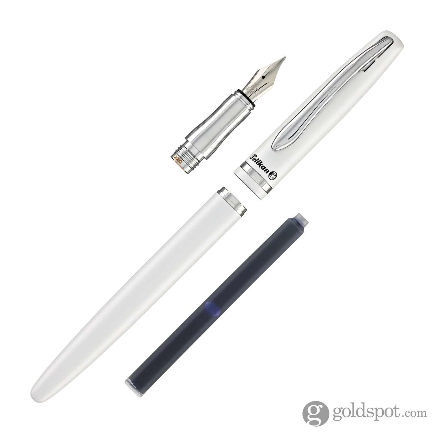 Pelikan Jazz Elegance Fountain Pen in White - Medium Point - Image 7