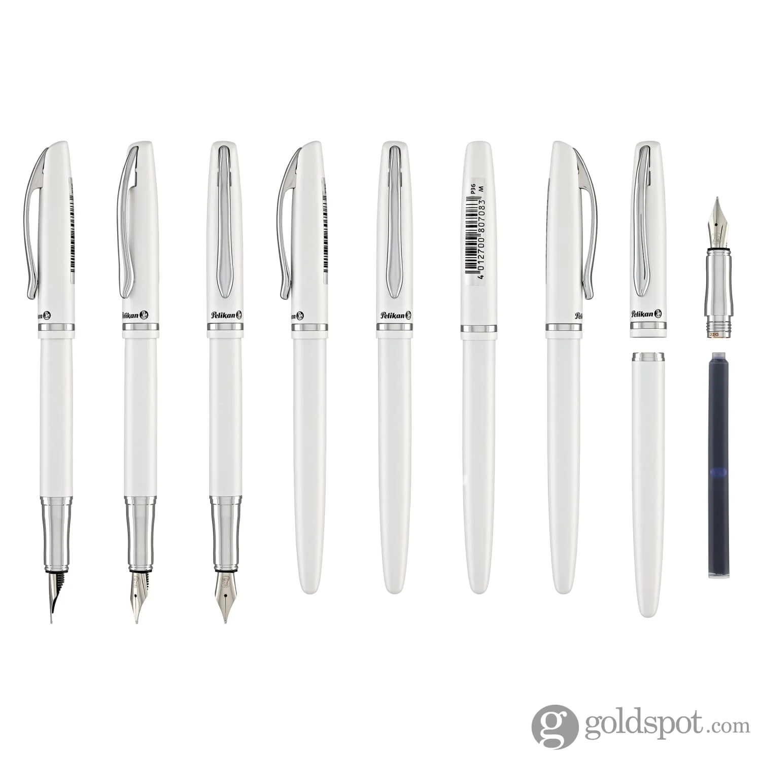 Pelikan Jazz Elegance Fountain Pen in White - Medium Point - Image 8