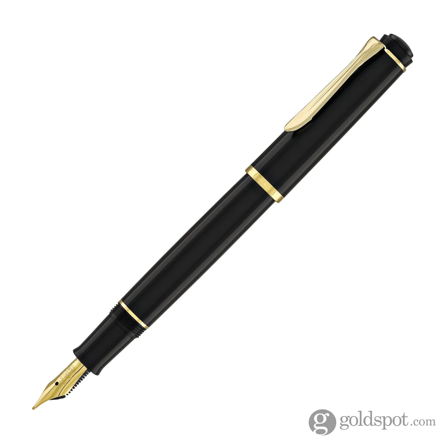 Pelikan P200 Fountain Pen in Black with Gold Trim - Image 2