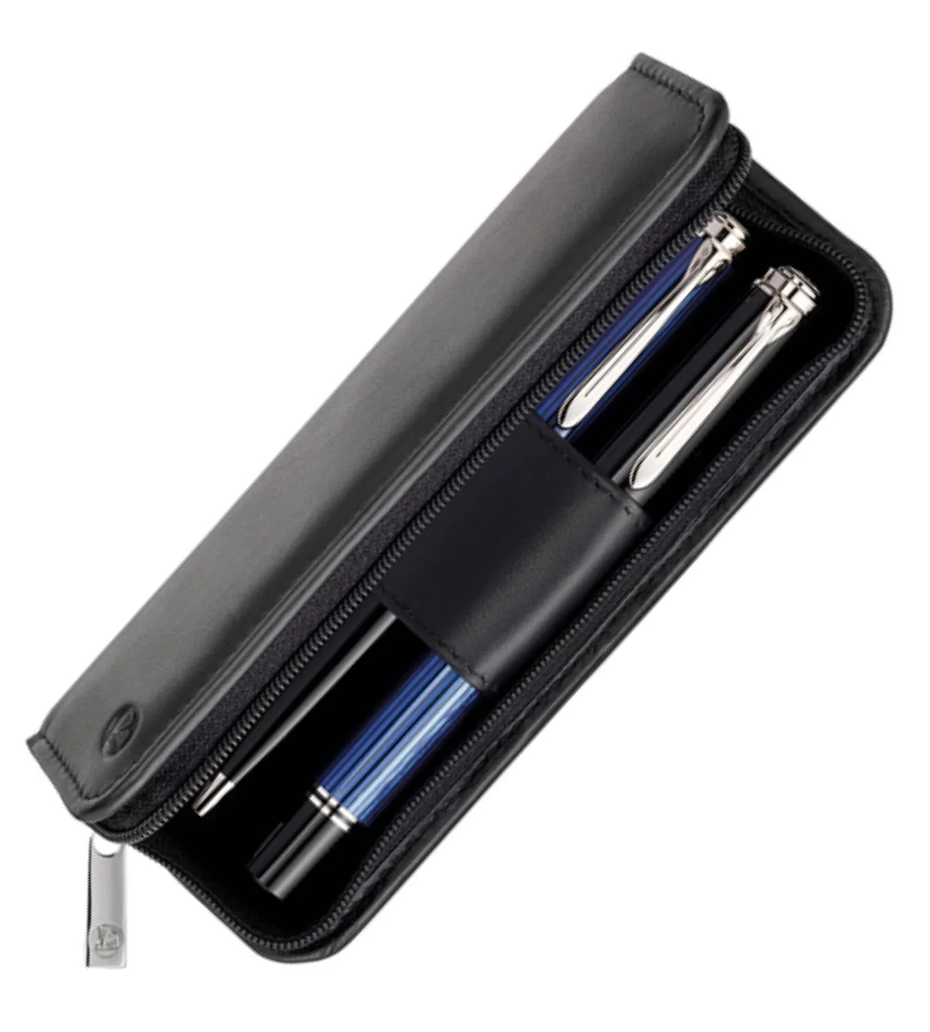 Pelikan Smooth Nappa Leather 2 Pen Case – Black