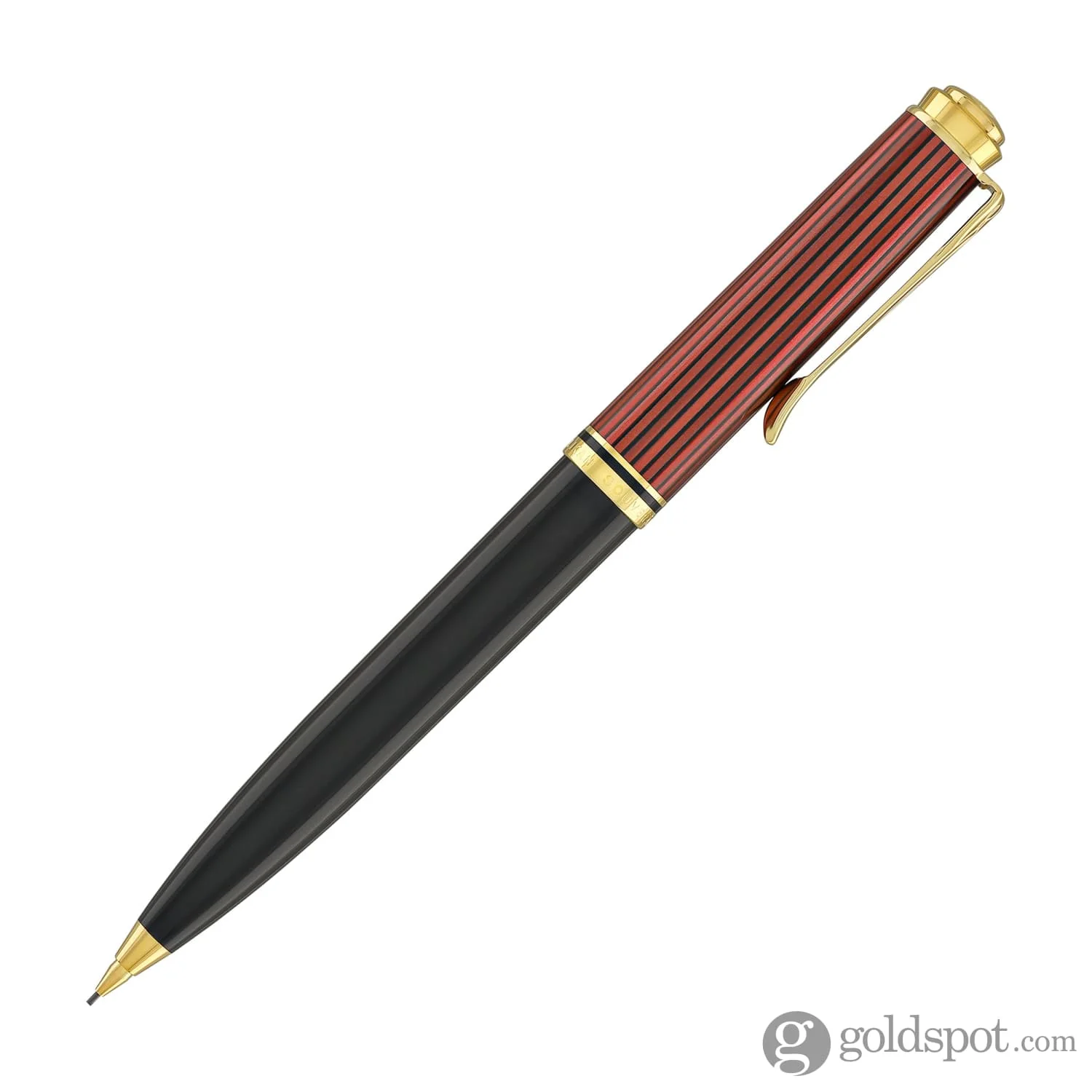Pelikan Souveran D600 Mechanical Pencil in Black & Red with Gold Trim - 0.7mm - Image 4