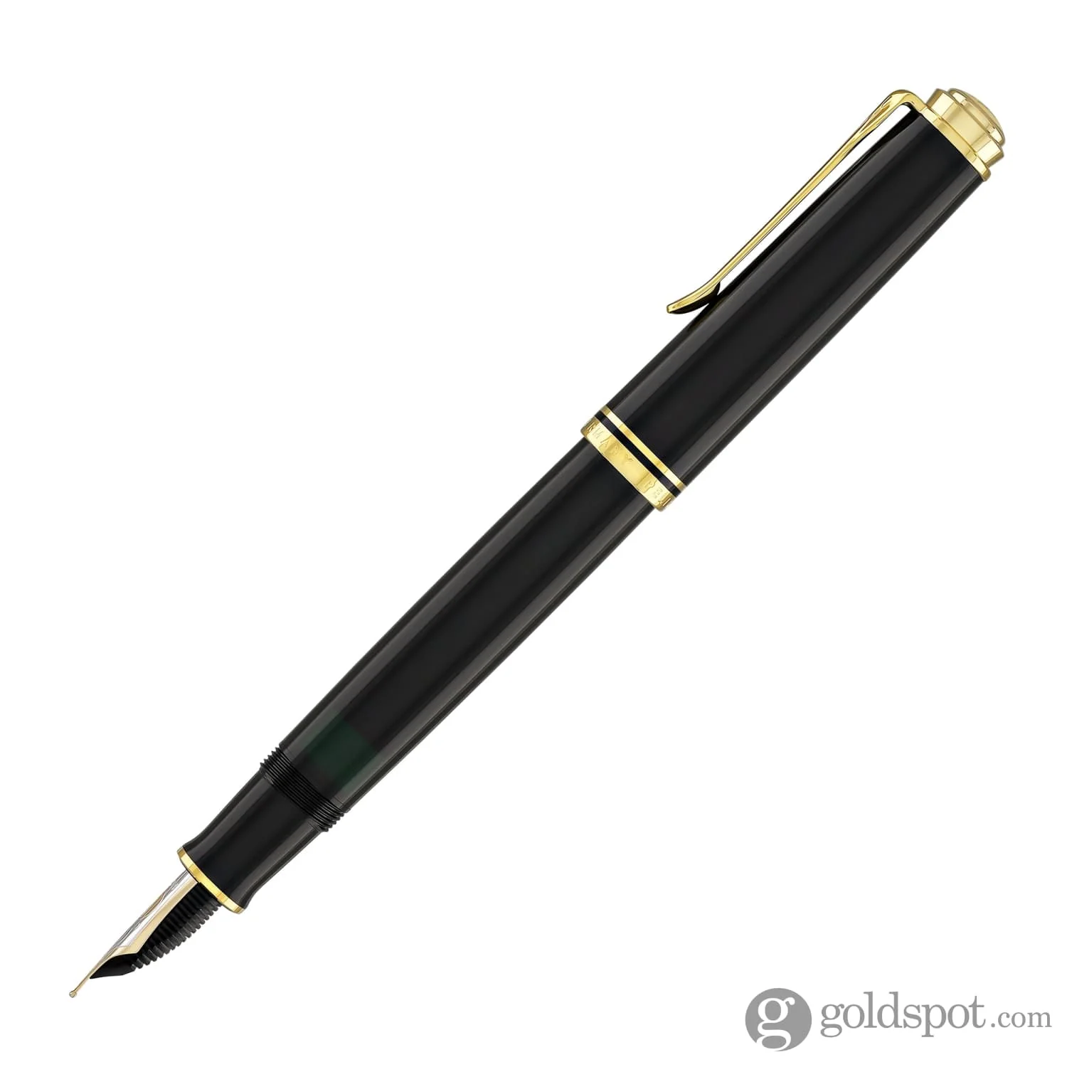Pelikan Souveran M800 Fountain Pen in Black with Gold Trim - 18K Gold - Image 3