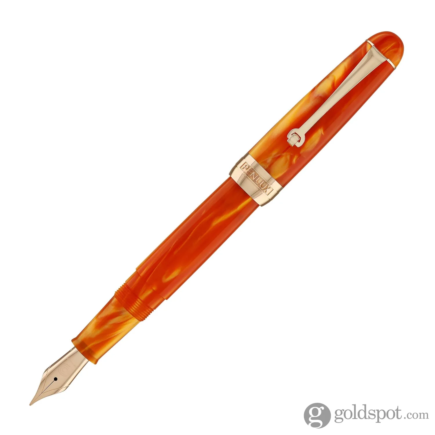 Penlux Masterpiece Delgado Fountain Pen in Tangerine - Image 3