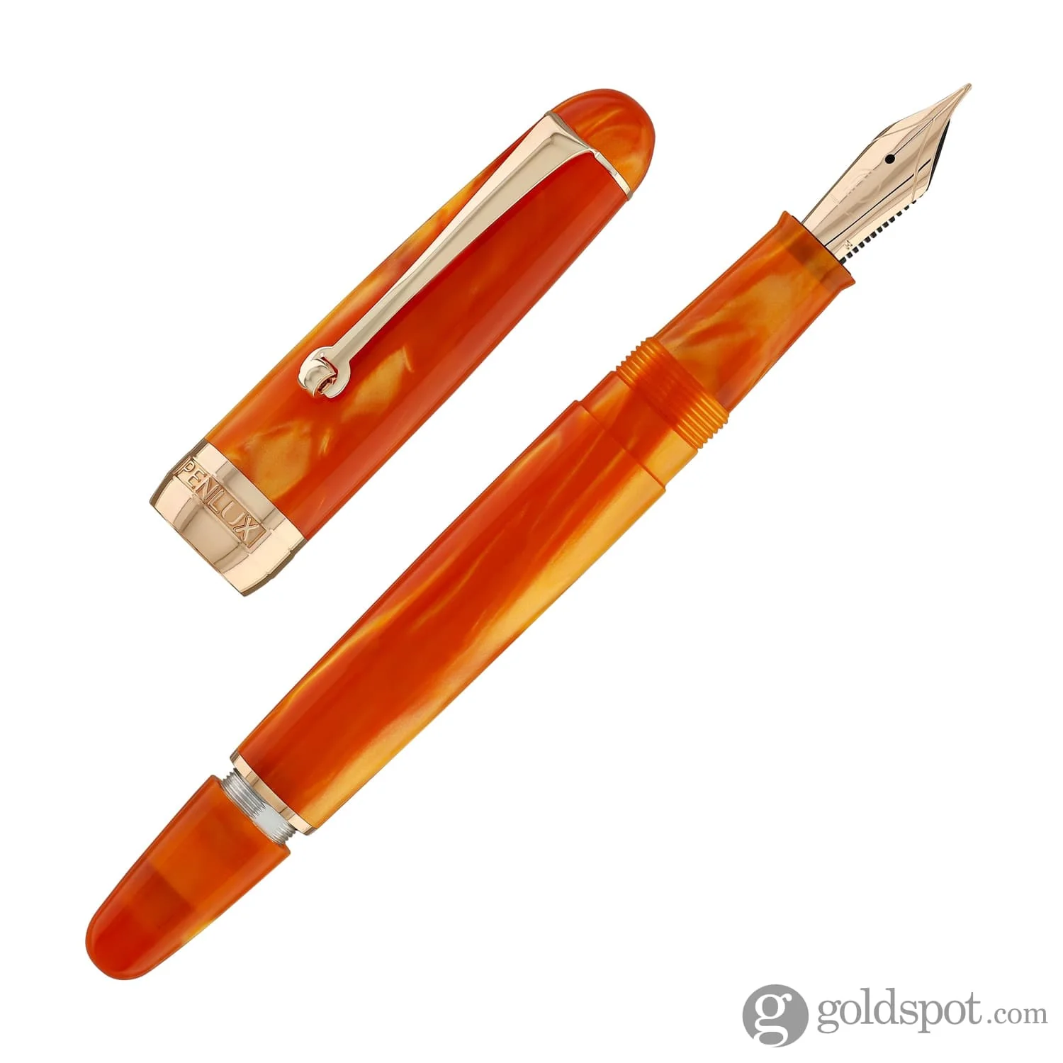 Penlux Masterpiece Delgado Fountain Pen in Tangerine - Image 8