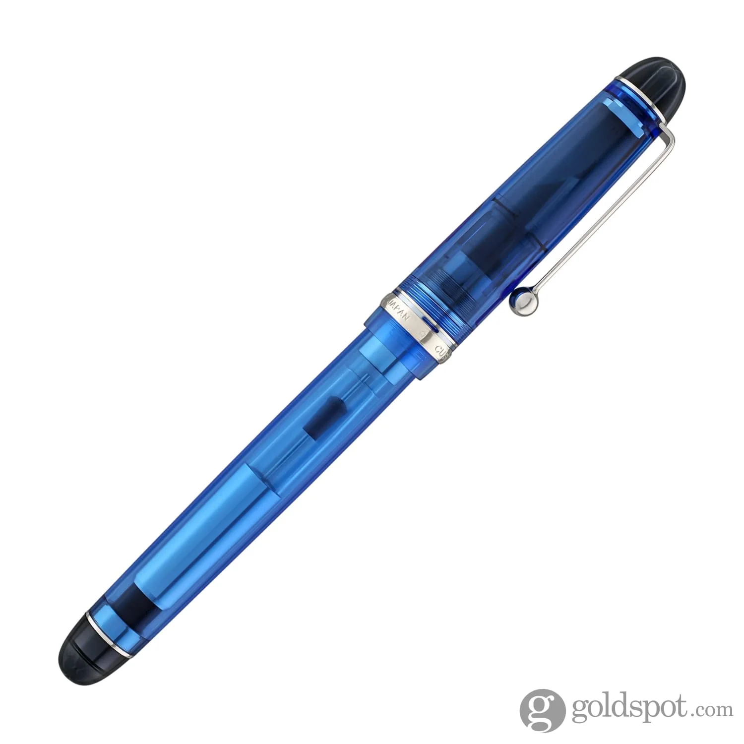 Pilot Custom 74 Fountain Pen in Blue with Silver Trim - 14K Gold - Image 6