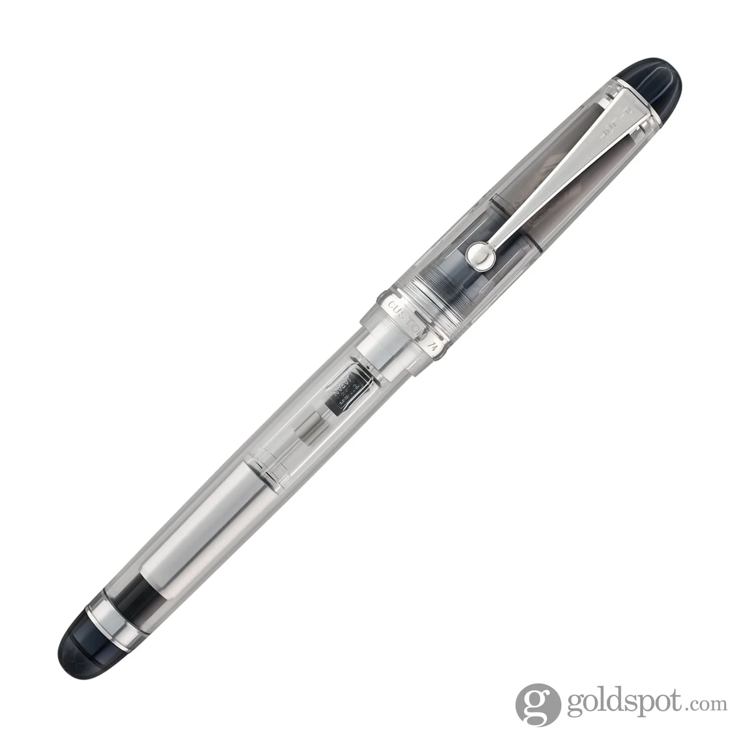 Pilot Custom 74 Fountain Pen in Clear with Silver Trim - 14K Gold - Image 4