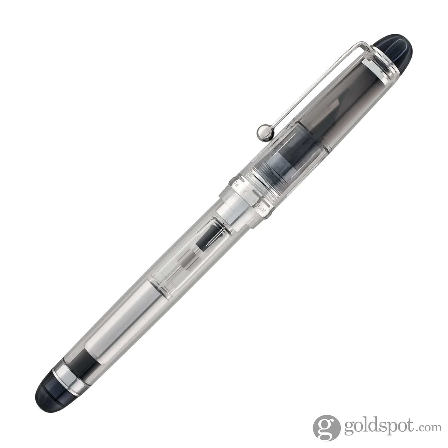 Pilot Custom 74 Fountain Pen in Clear with Silver Trim - 14K Gold - Image 5