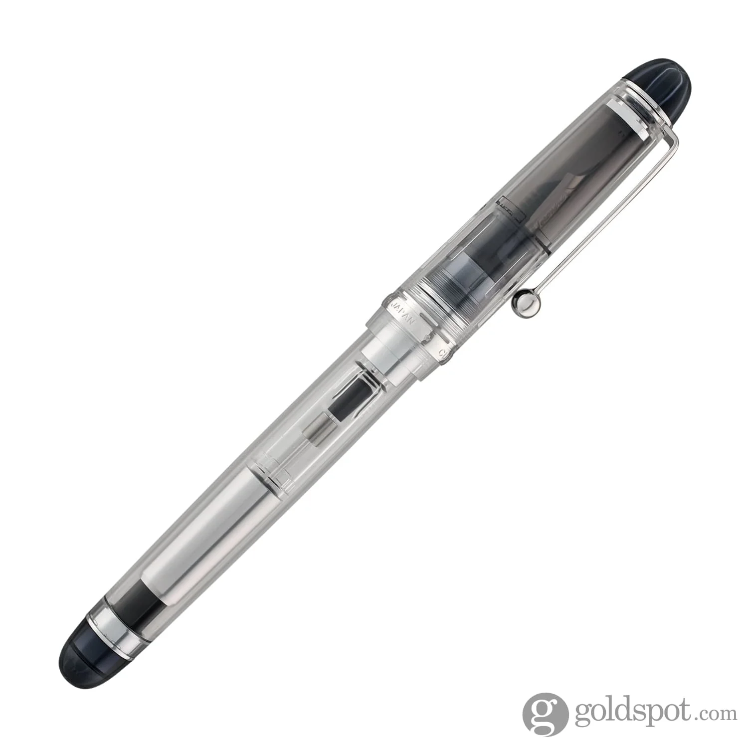 Pilot Custom 74 Fountain Pen in Clear with Silver Trim - 14K Gold - Image 6