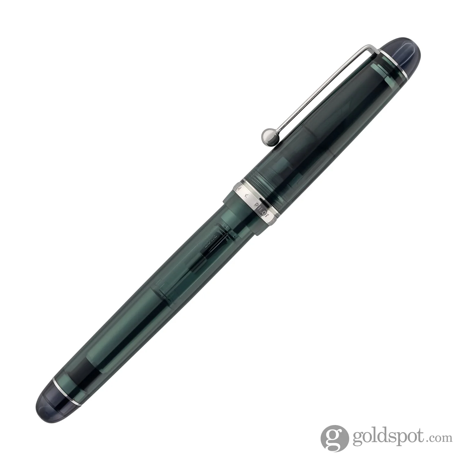 Pilot Custom 74 Fountain Pen in Forest Green with Silver Trim - 14kt Gold Nib - Image 5