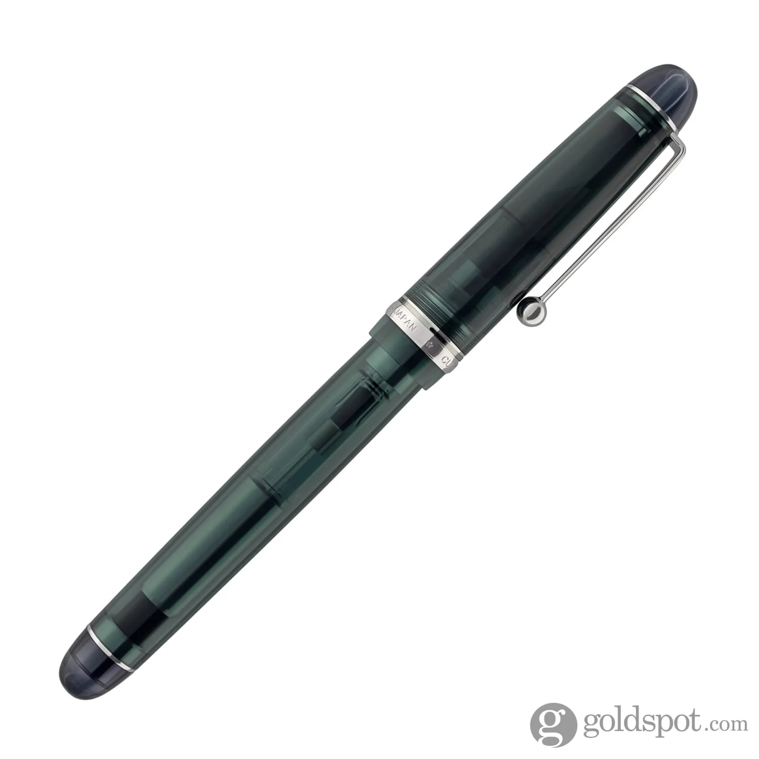 Pilot Custom 74 Fountain Pen in Forest Green with Silver Trim - 14kt Gold Nib - Image 6