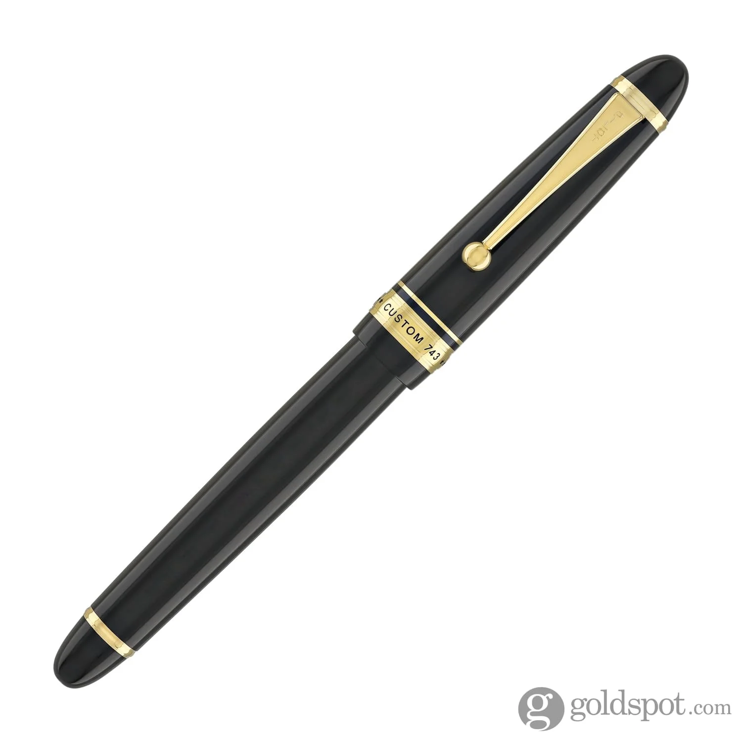 Pilot Custom 743 Fountain Pen in Black with Gold trim - 14kt Gold - Image 7