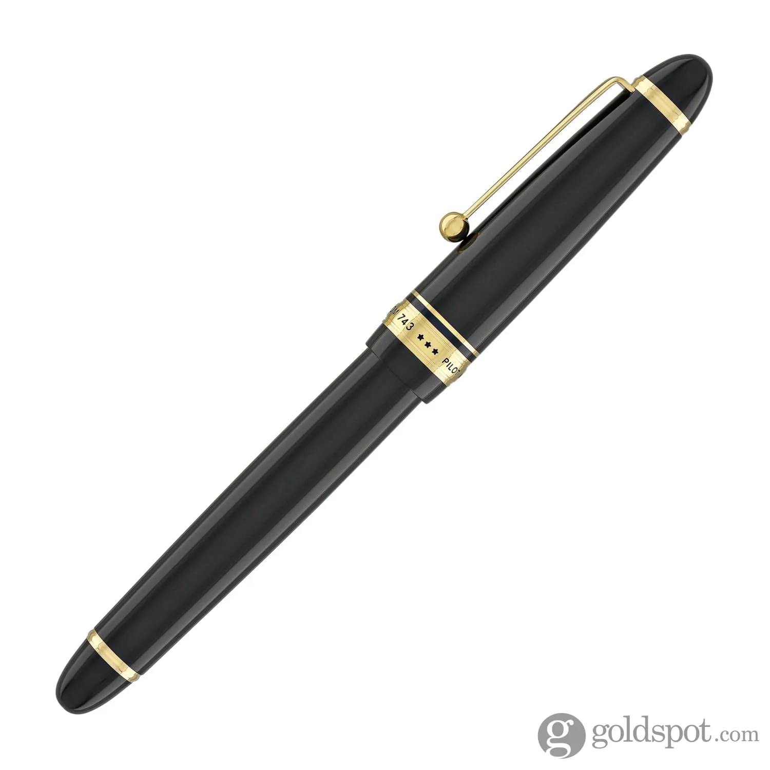Pilot Custom 743 Fountain Pen in Black with Gold trim - 14kt Gold - Image 8