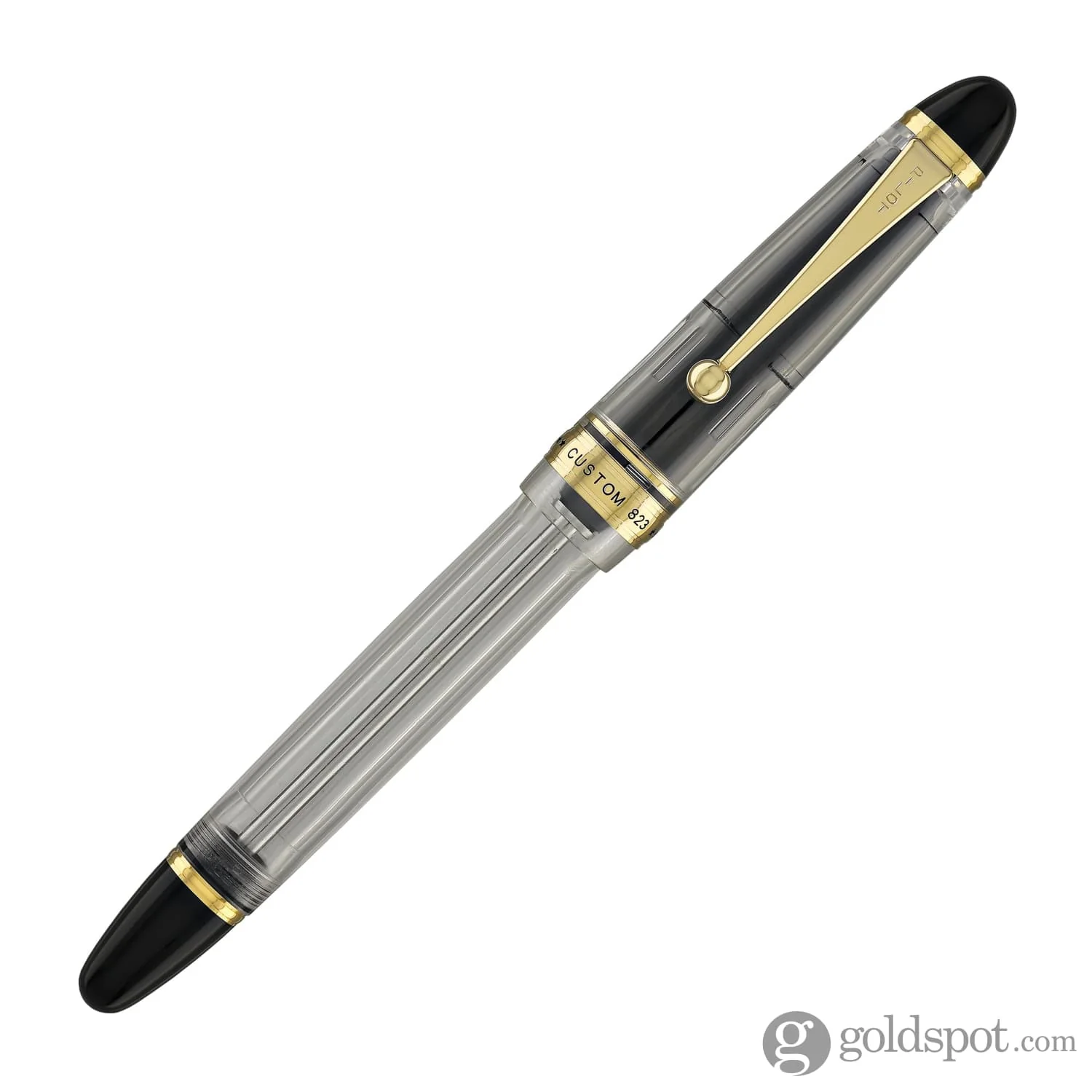 Pilot Custom 823 Fountain Pen in Clear with Gold Trim - 14K Gold - Image 4