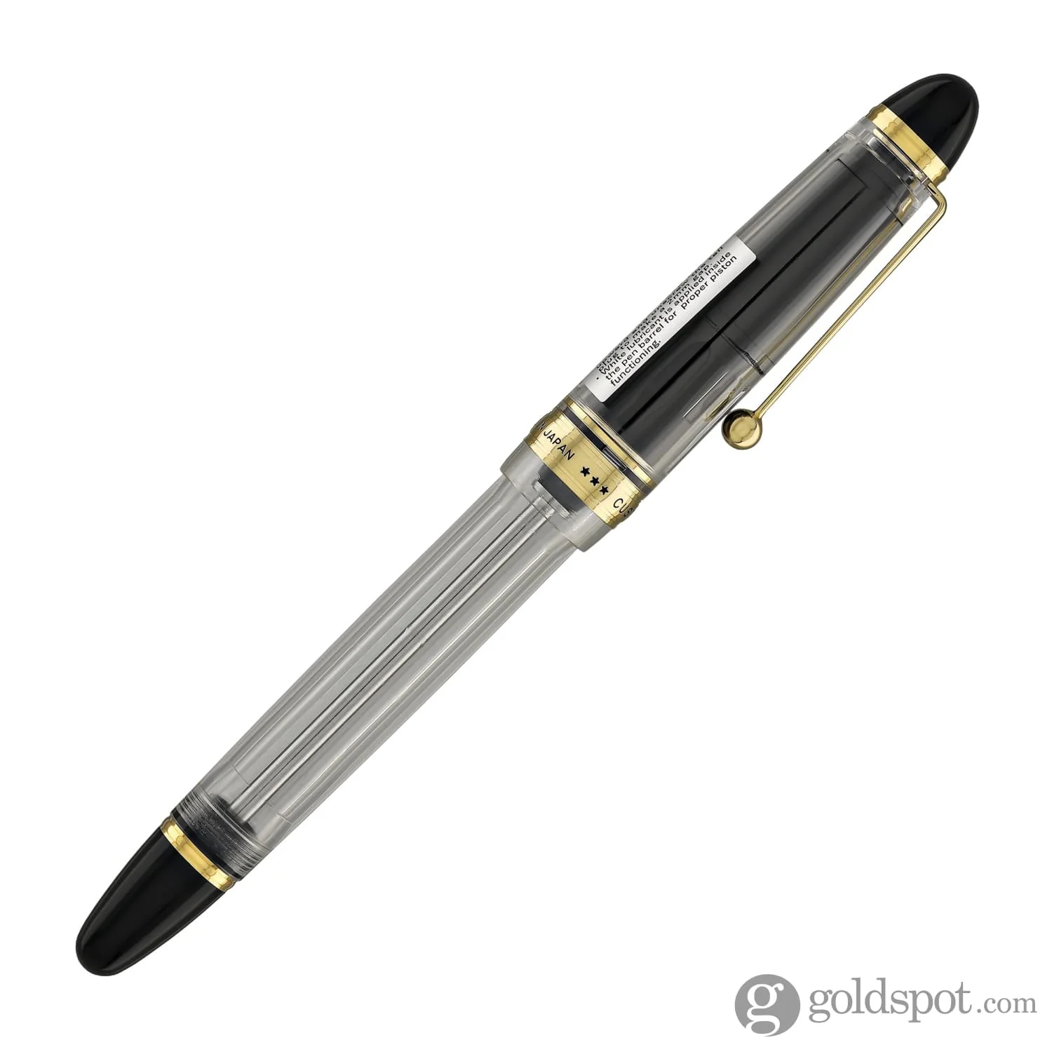 Pilot Custom 823 Fountain Pen in Clear with Gold Trim - 14K Gold - Image 6