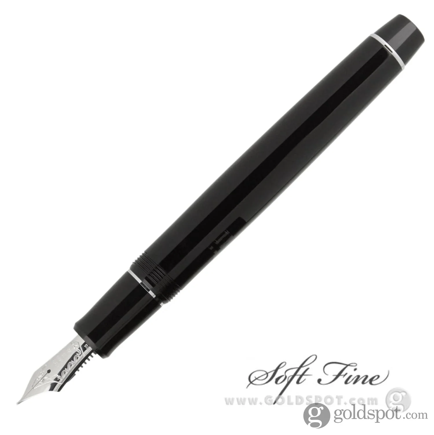 Pilot Custom 912 Fountain Pen in Black & Rhodium - 14K Gold - Image 11