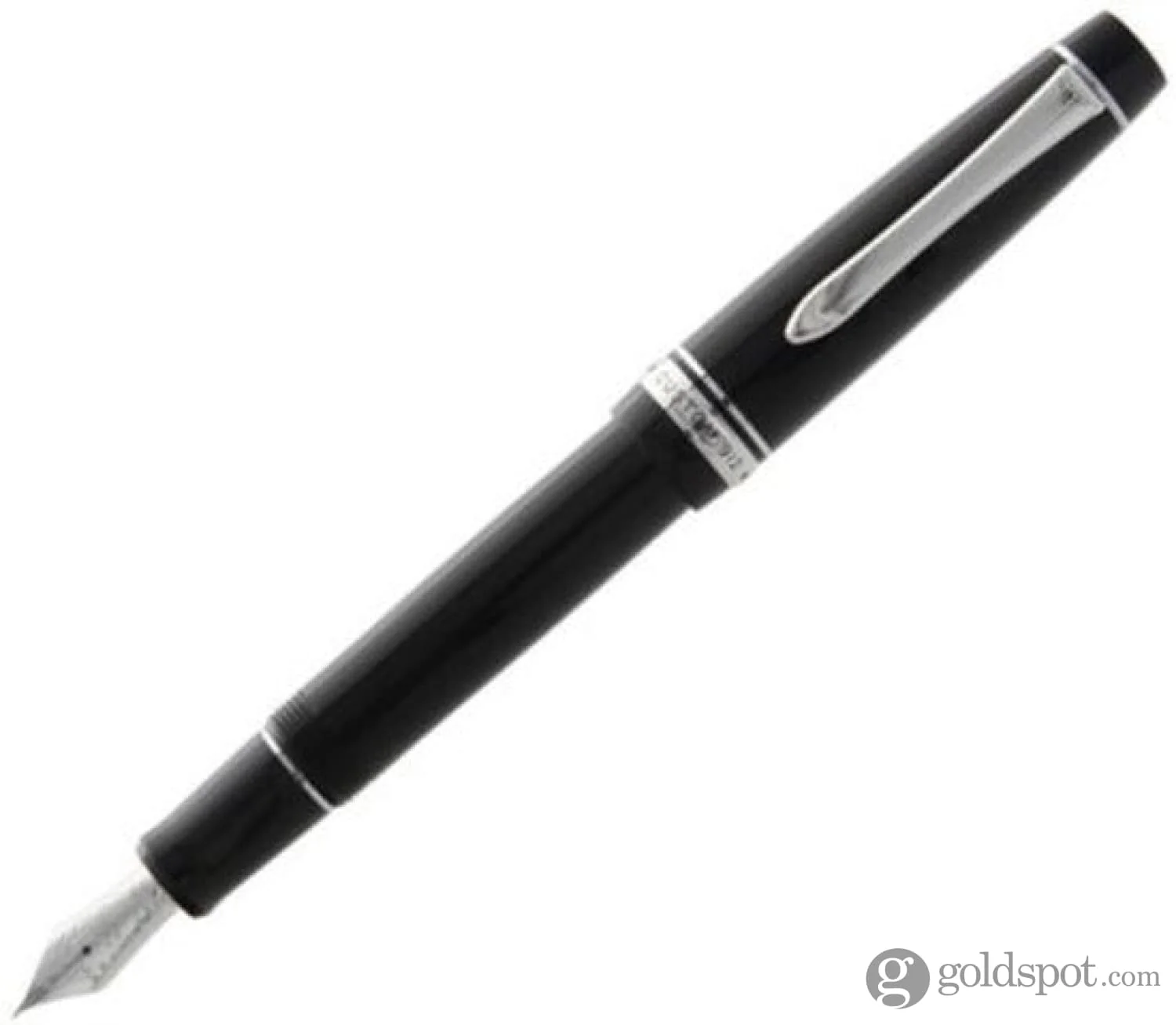 Pilot Custom 912 Fountain Pen in Black & Rhodium - 14K Gold - Image 12