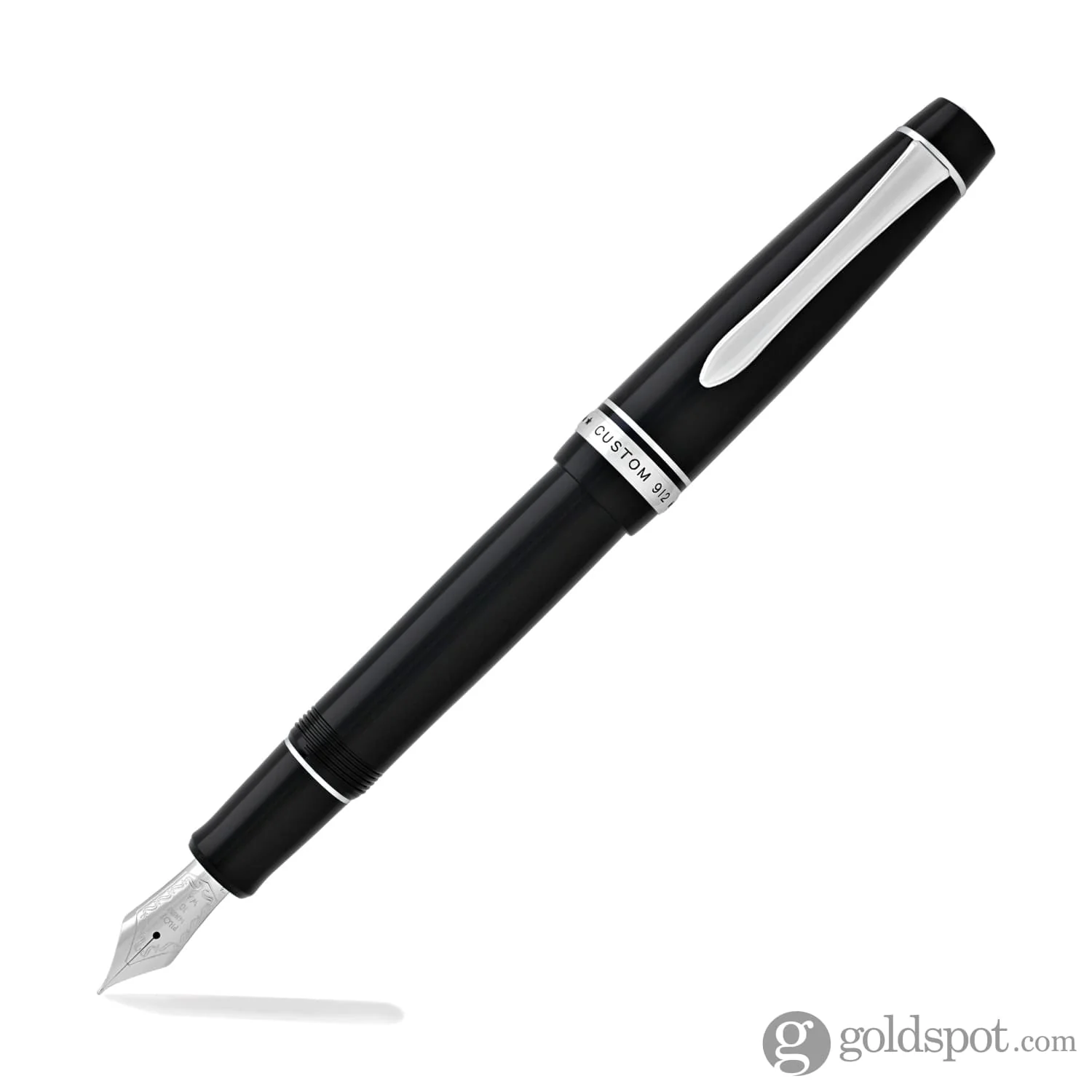 Pilot Custom 912 Fountain Pen in Black & Rhodium - 14K Gold - Image 13