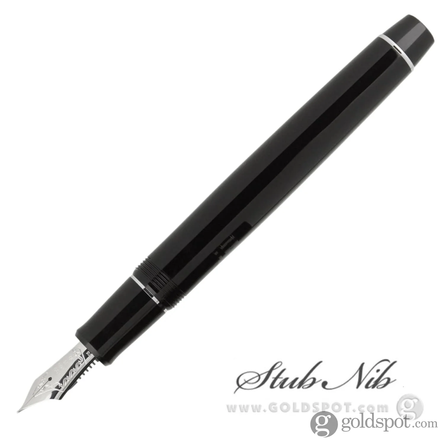 Pilot Custom 912 Fountain Pen in Black & Rhodium - 14K Gold - Image 15