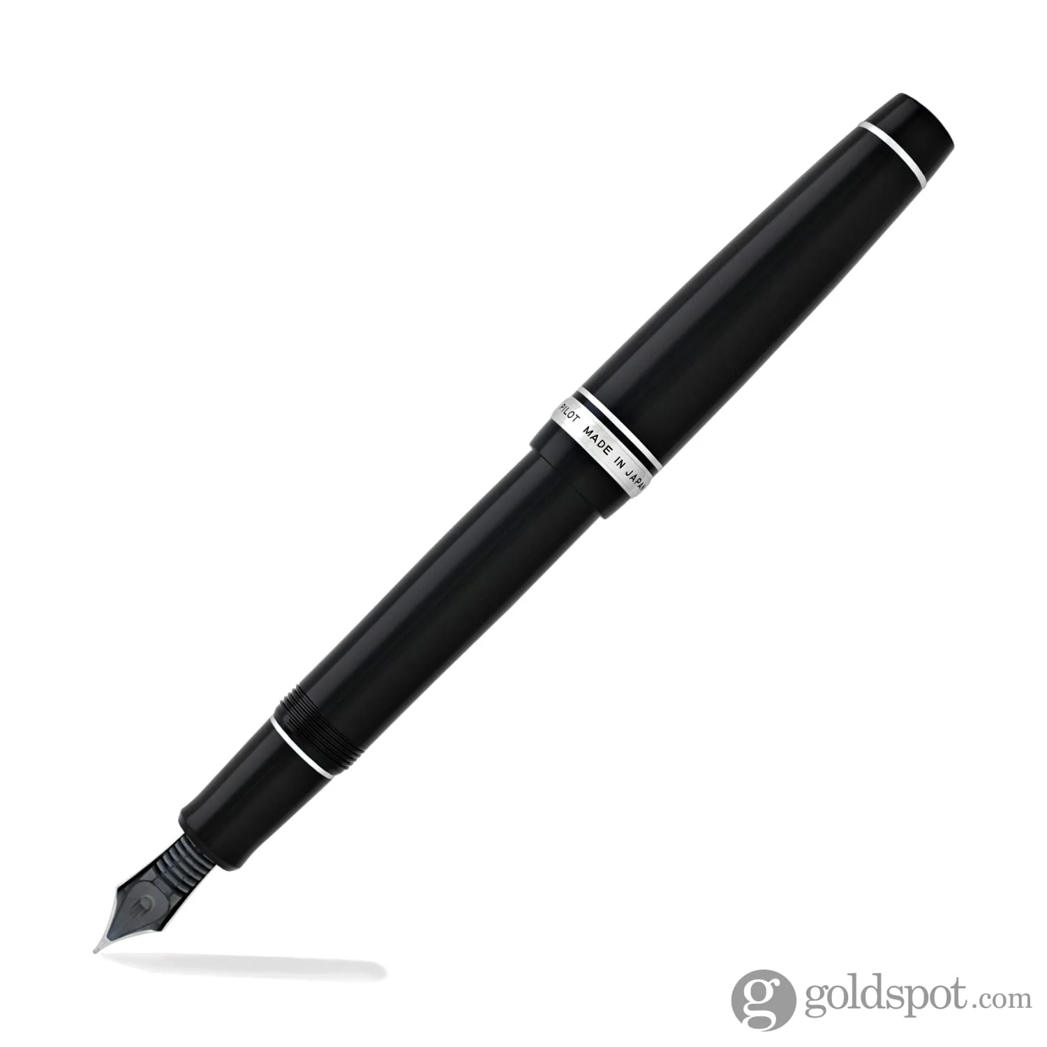 Pilot Custom 912 Fountain Pen in Black & Rhodium - 14K Gold - Image 4