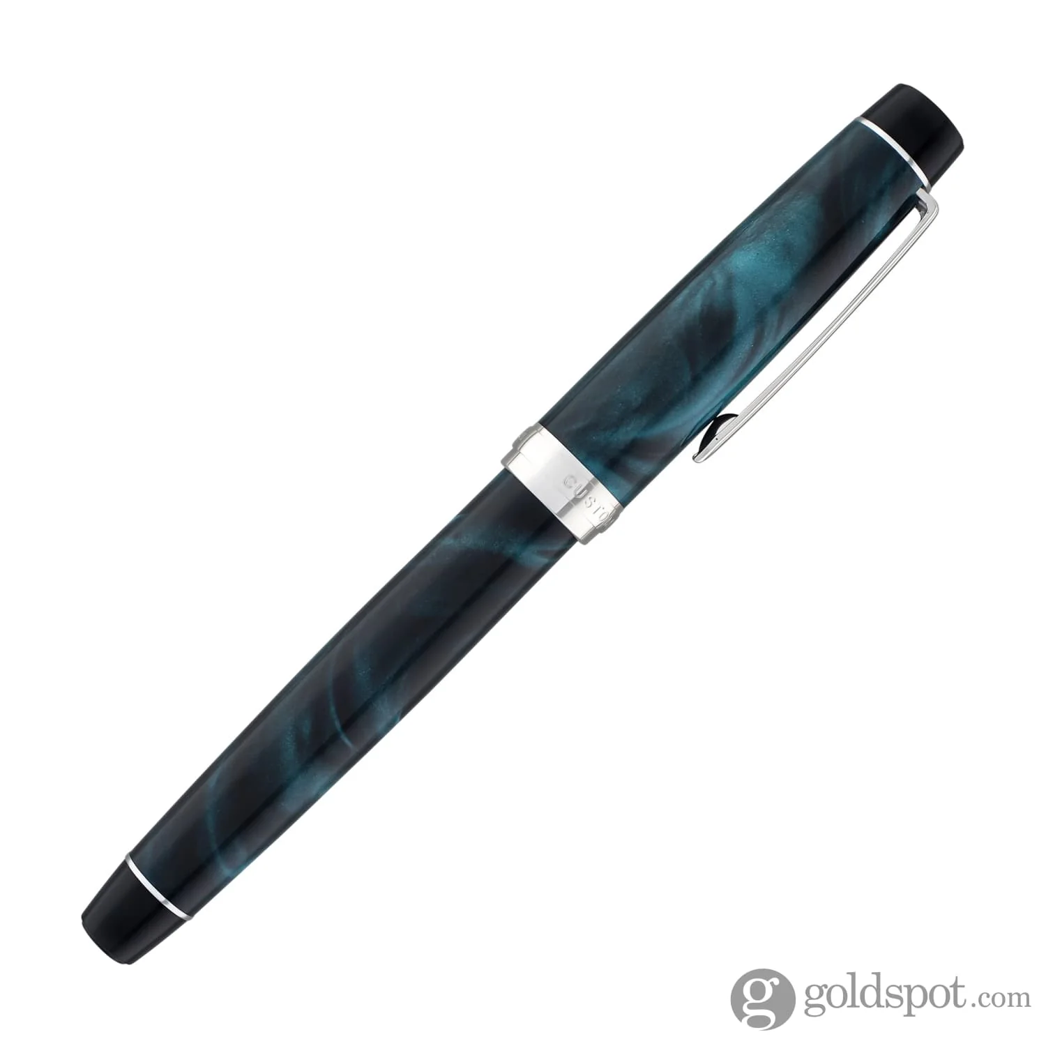Pilot Custom Heritage SE Fountain Pen in Marble Green with Silver Trim - 14kt Gold - Image 6