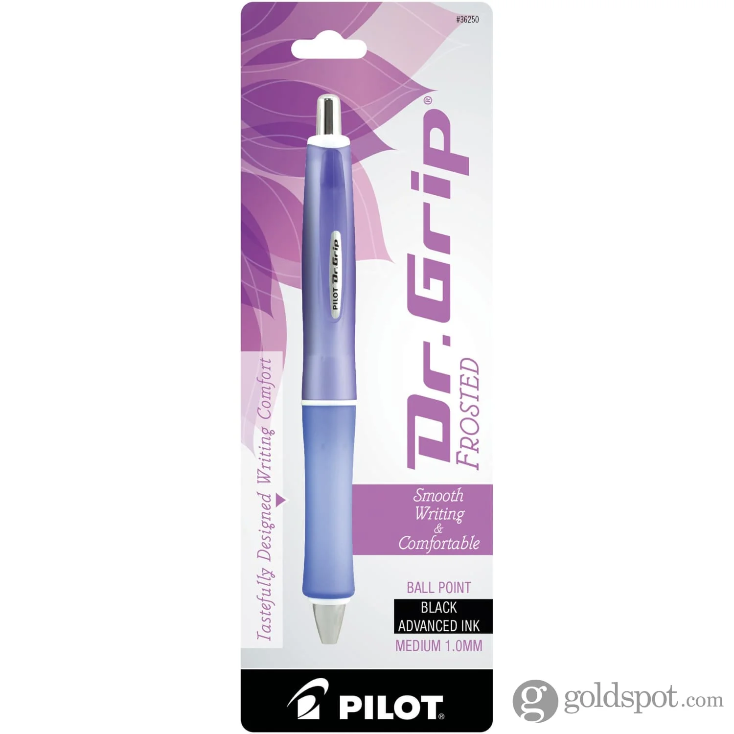 Pilot Dr. Grip Frosted Retractable Ballpoint Pen in Pastel Purple - Medium Point - Image 2
