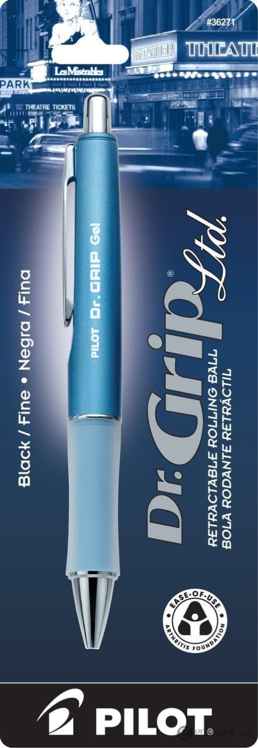 Pilot Dr. Grip Limited Retractable Rolling Ball Gel Pen in Ice Blue - Fine Point - Image 2