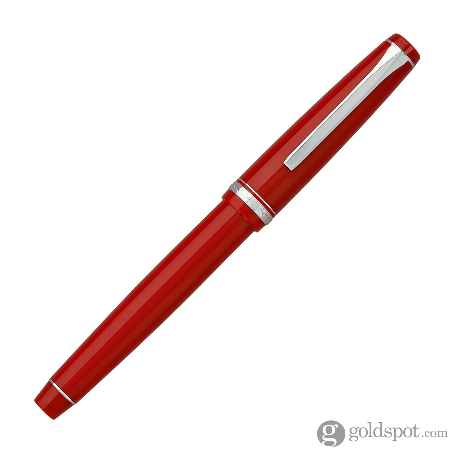 Pilot Falcon Fountain Pen in Red & Rhodium - Soft Flexible - Image 4